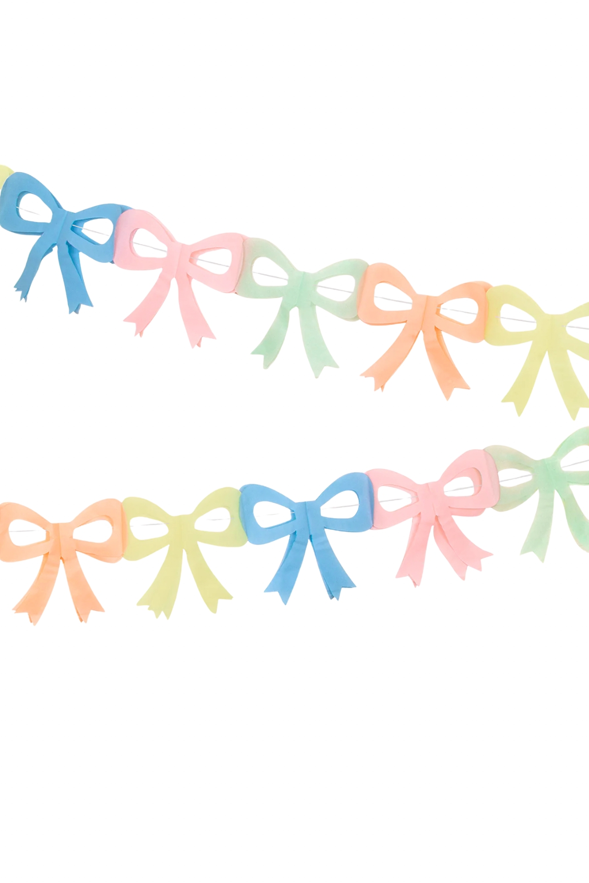 Meri Meri - Tissue Paper Bow Garland - Fiyonk Asılan Süsler (x3) Çok Renkli