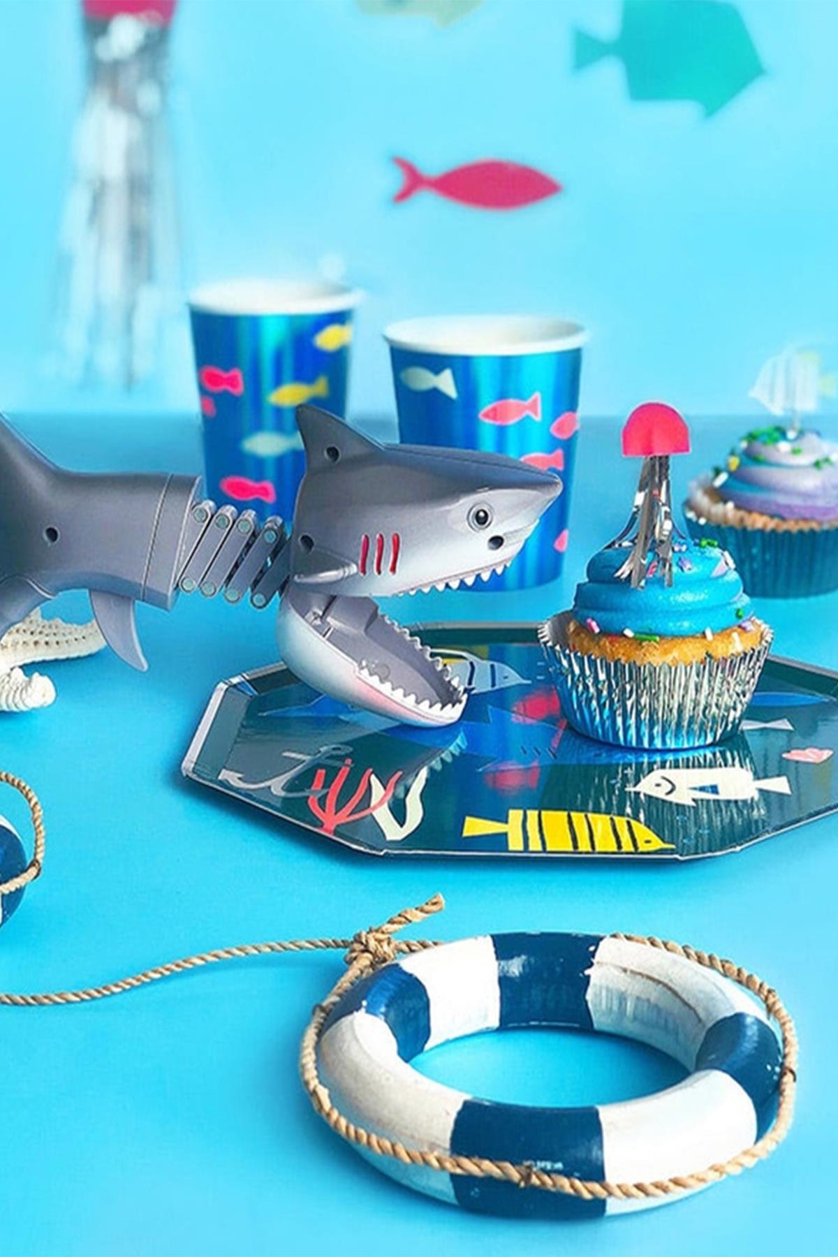 Meri Meri - Under The Sea Plates - Su Altı Dünyası Tabaklar - L - 8li Çok Renkli