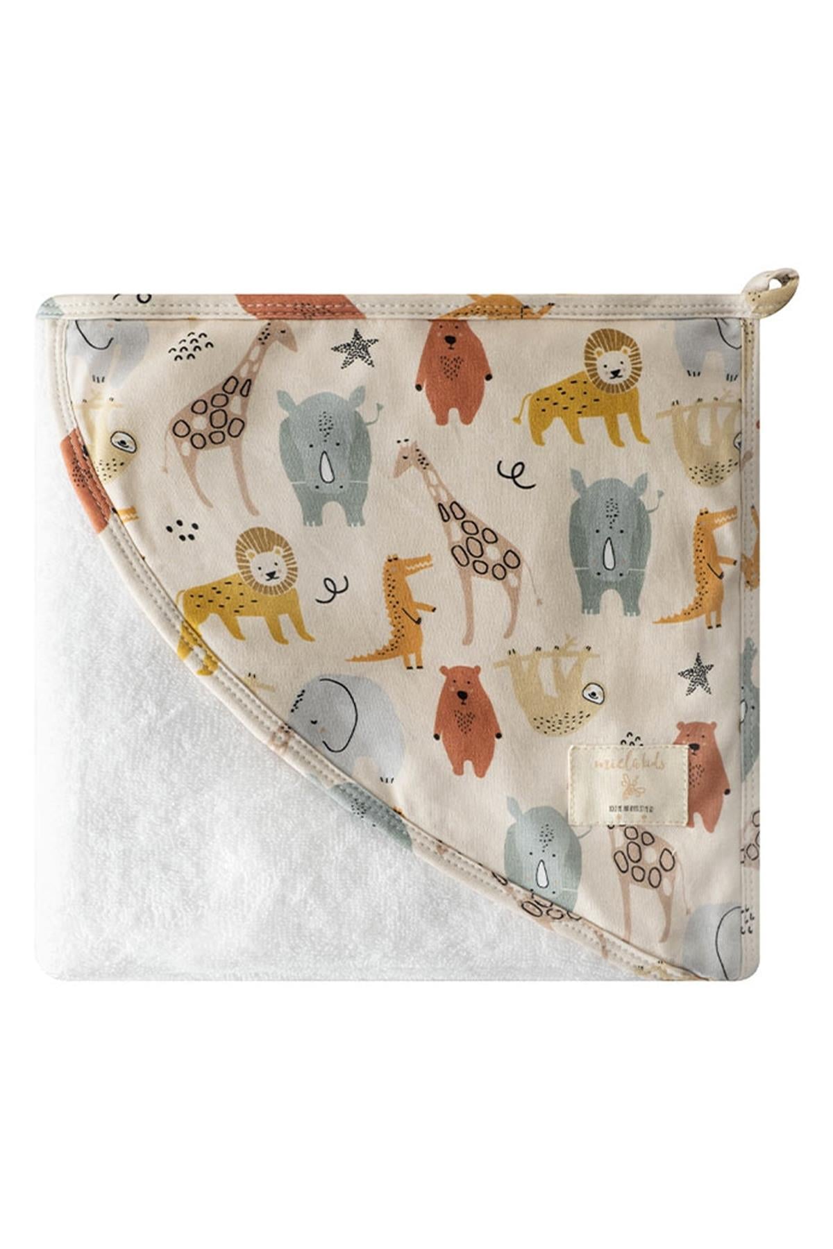 Miela Kids / Başlıklı Kundak Banyo Havlusu Jungle