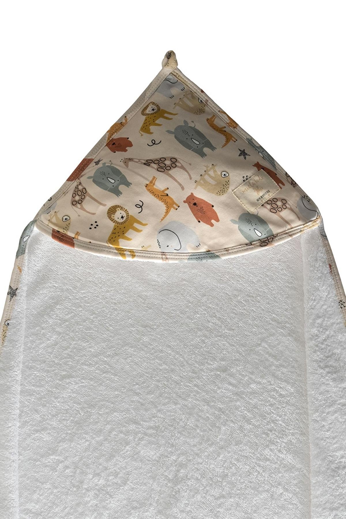 Miela Kids / Başlıklı Kundak Banyo Havlusu Jungle
