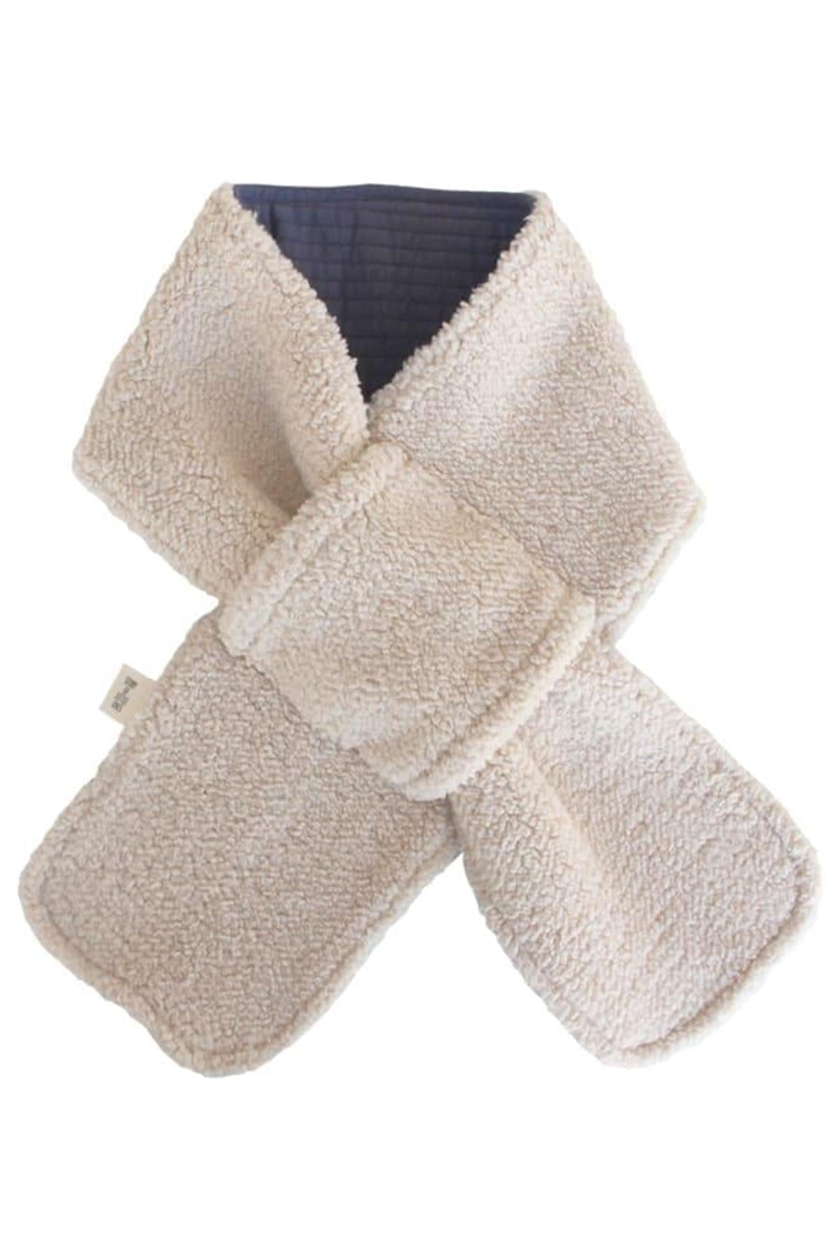 Miela Kids / Çift taraflı Kapitone Atkı (Peluş Astarlı) Lacivert