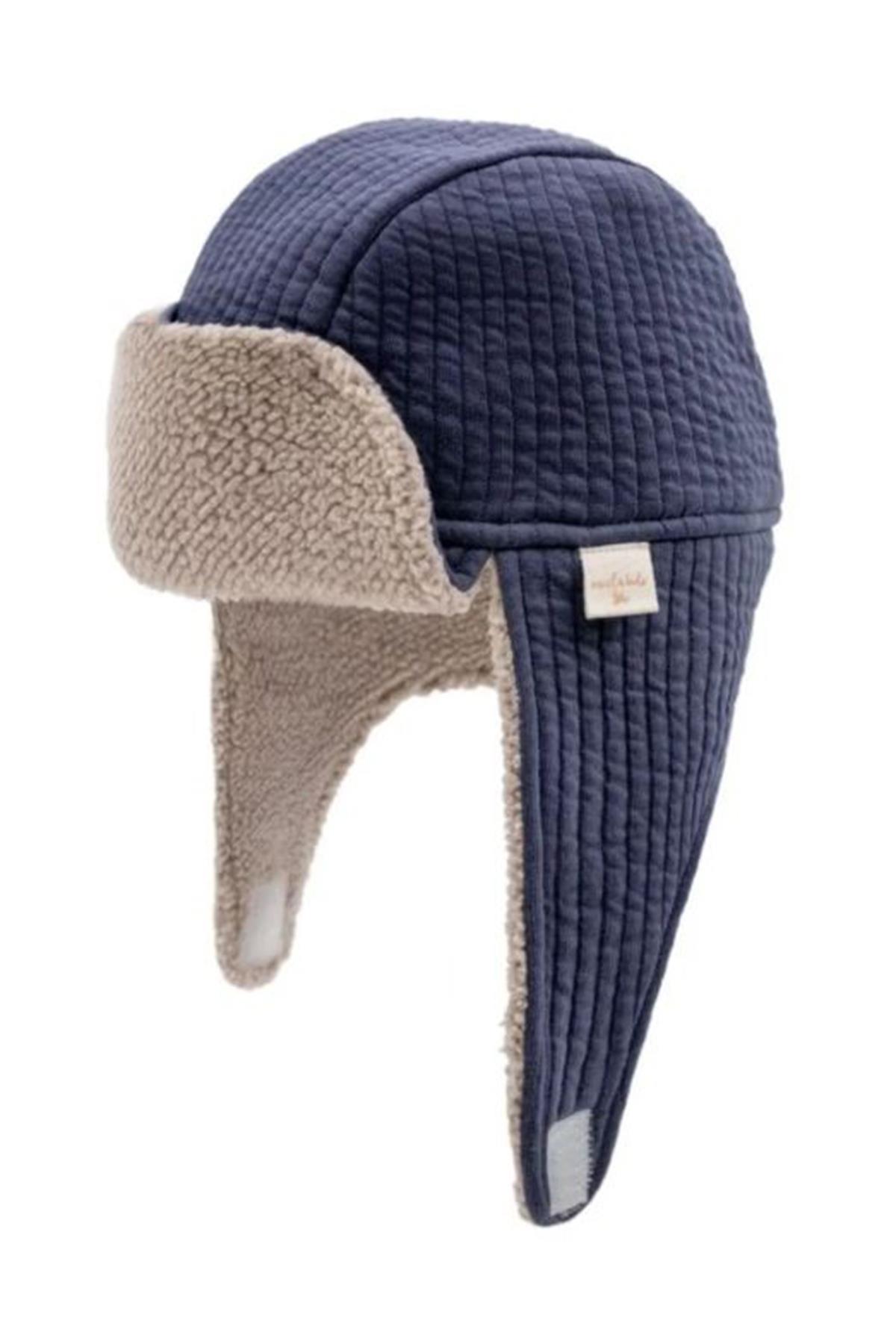 Miela Kids / Kapitone Şapka (Peluş Astarlı) Lacivert
