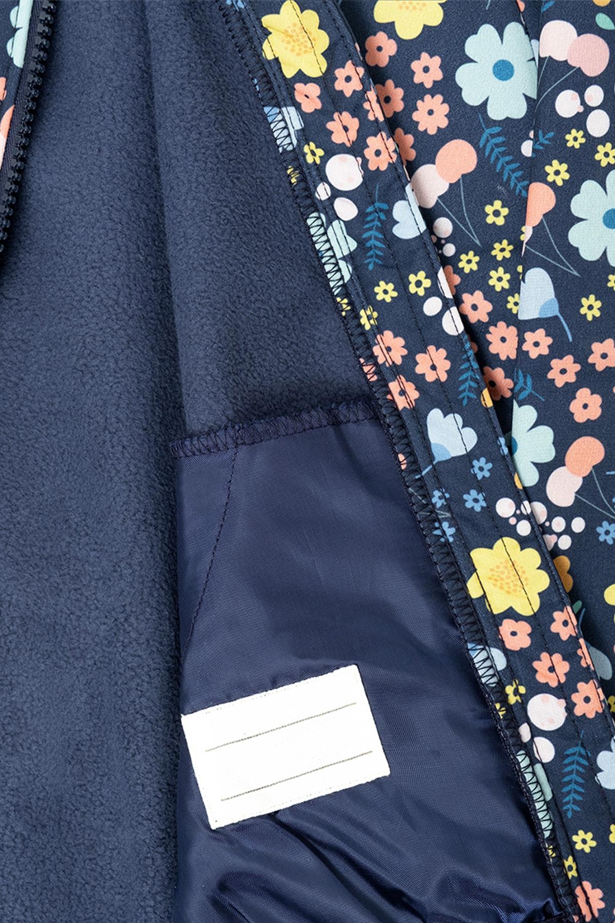 Miela Kids / Su Tutmaz Softshell Desenli Ceket Flower