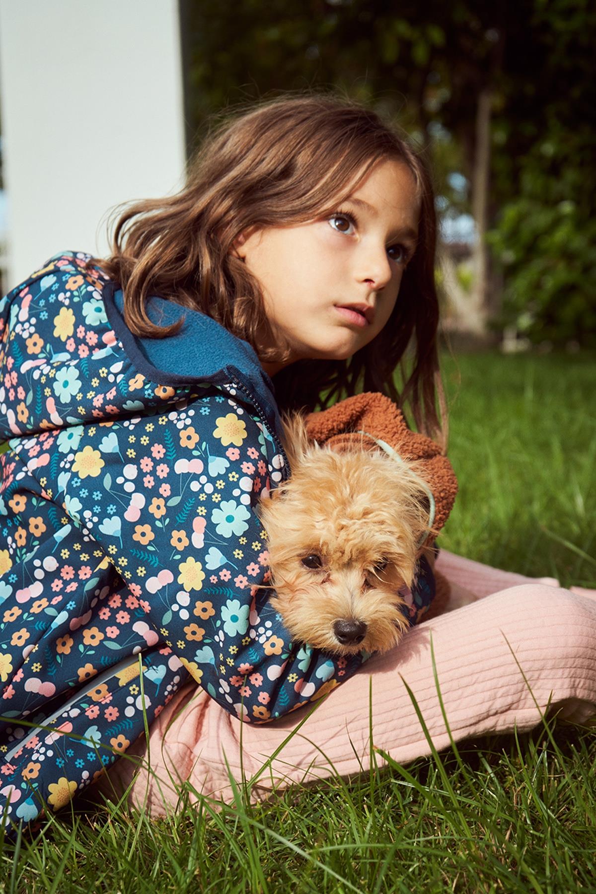 Miela Kids / Su Tutmaz Softshell Desenli Ceket Flower
