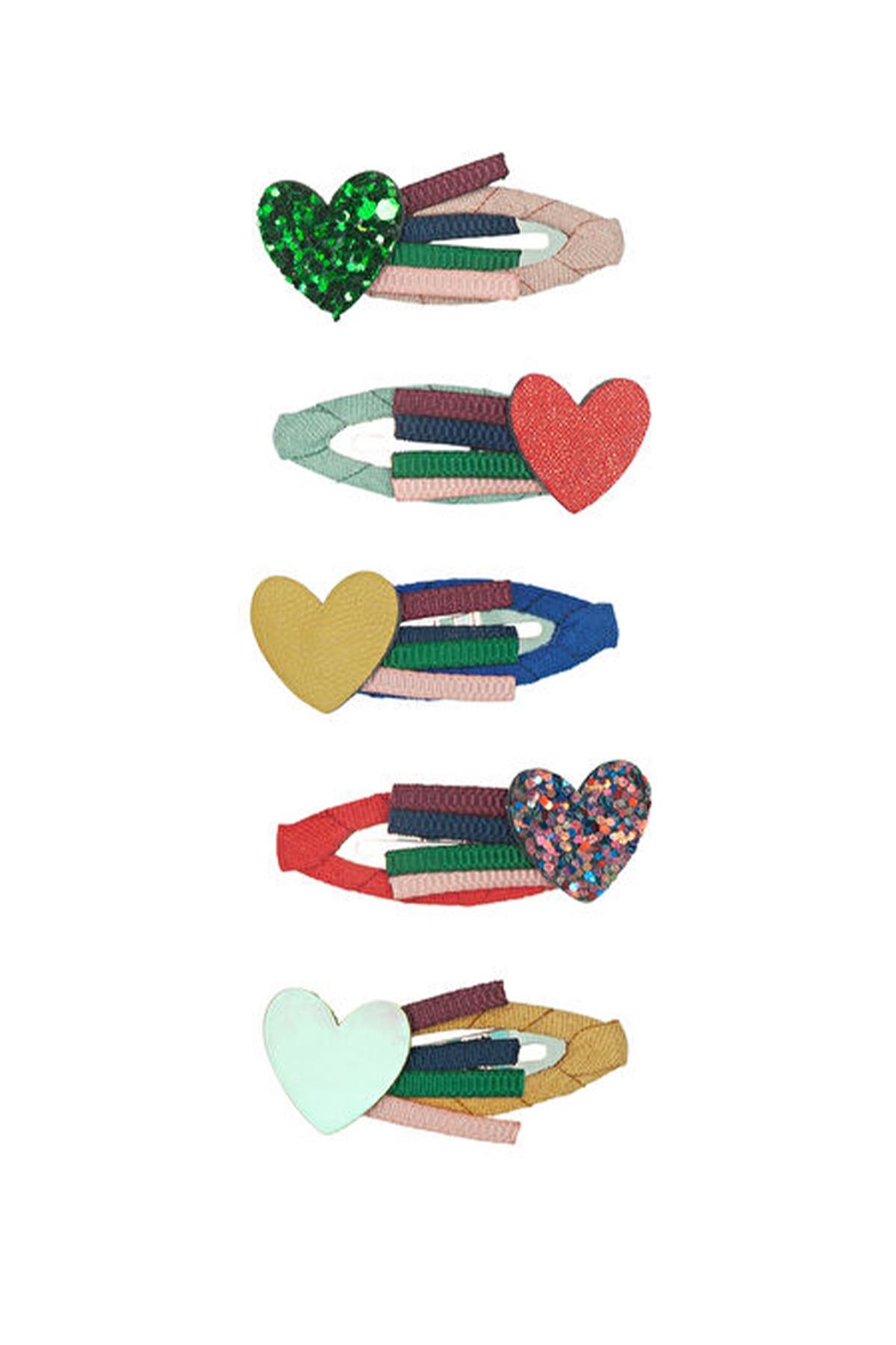 Mimi & Lula Autumn Heart Mini 5li Toka Çok Renkli
