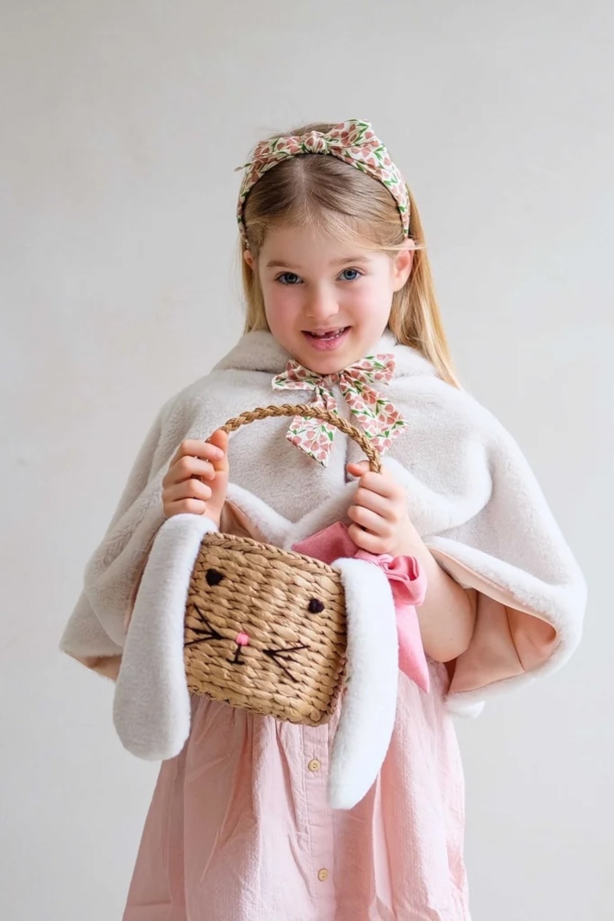 Mimi & Lula Easter Bunny Basket Hasır Çanta Çok Renkli