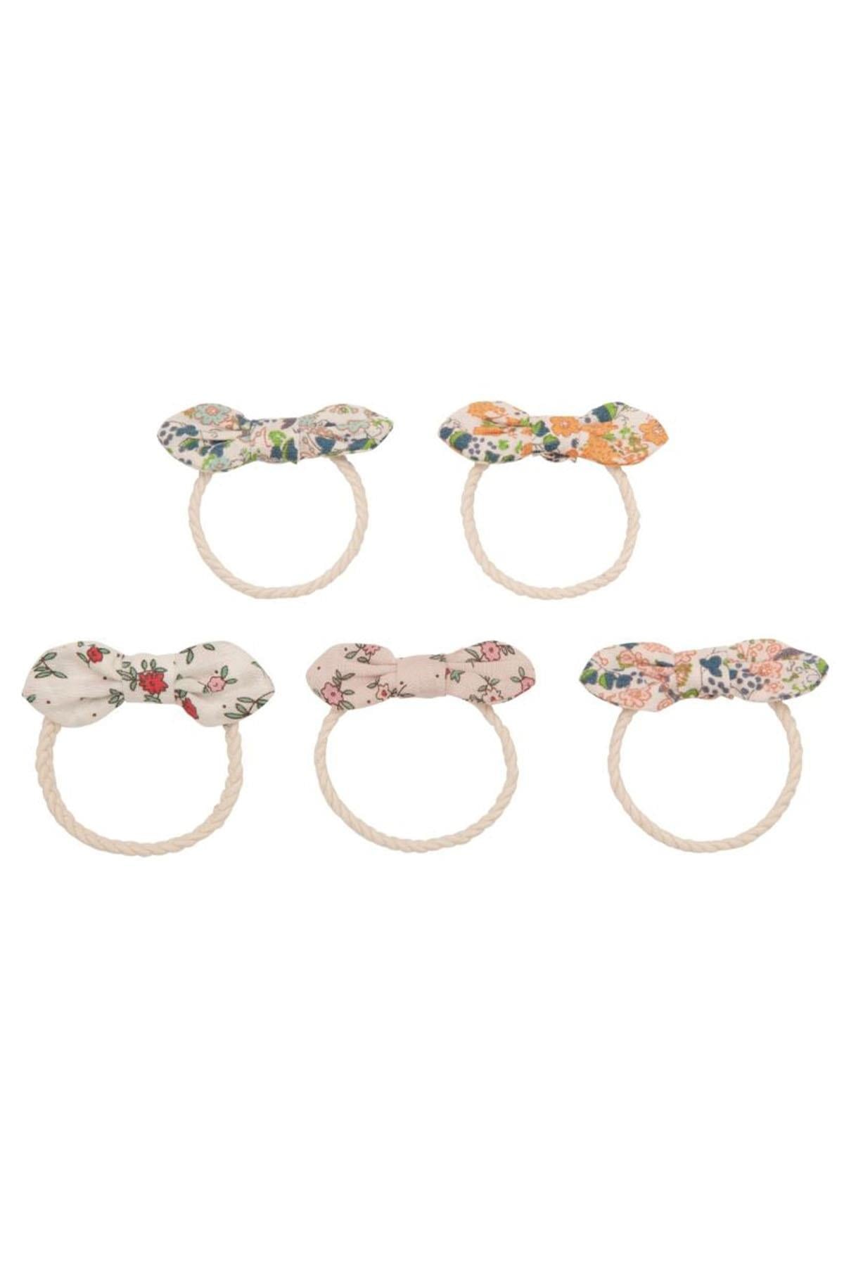 Mimi & Lula Floral Bow 5’li Lastik Toka Çok Renkli