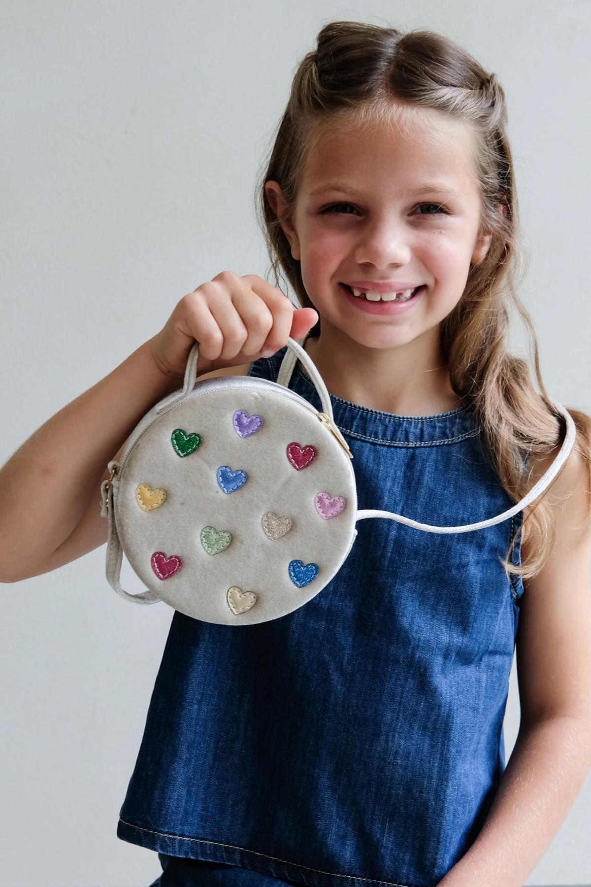 Mimi & Lula Jazzy Hearts Velvet Çanta Çok Renkli