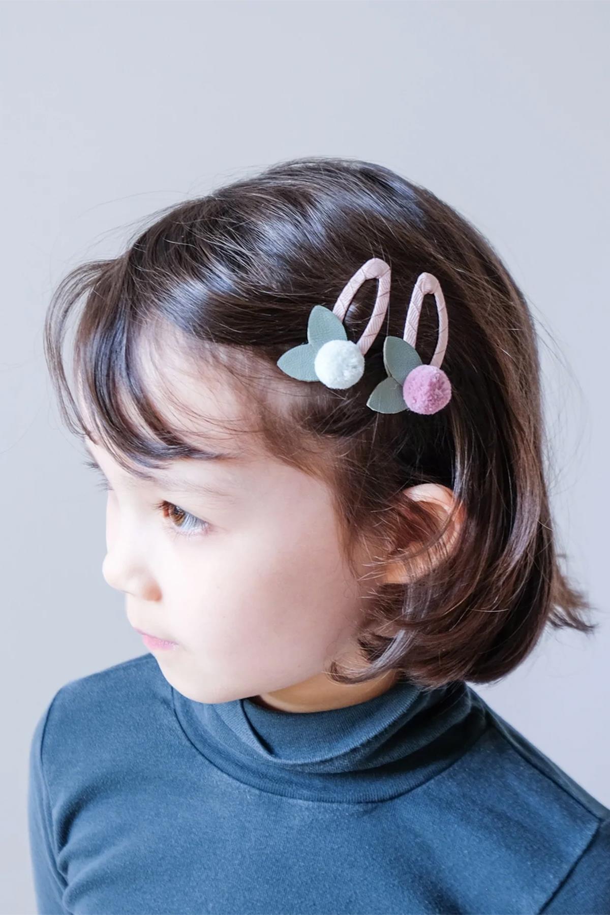 Mimi & Lula Pom Pom Flower 4lü Toka Çok Renkli