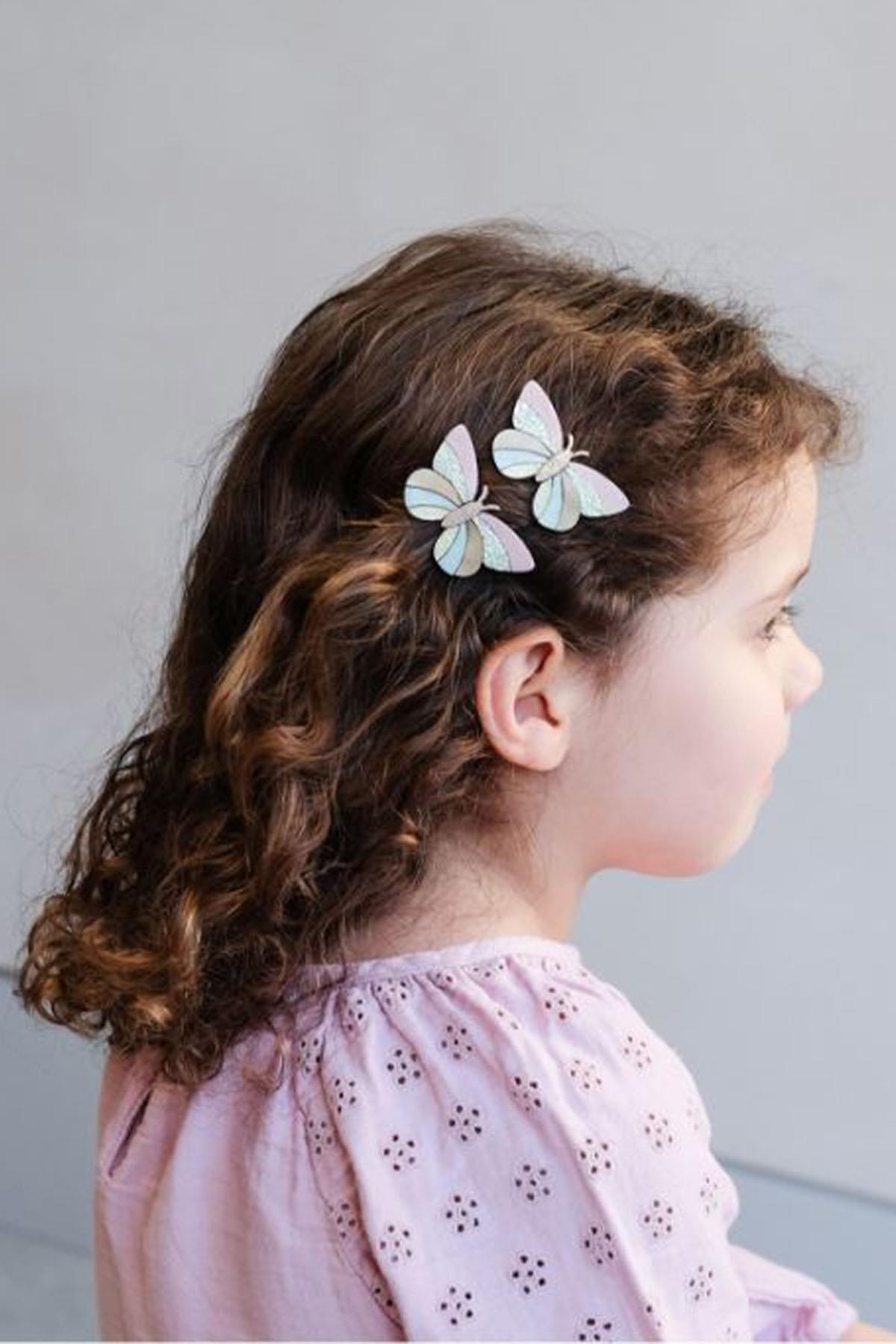 Mimi & Lula Stripe Butterfly 2li Toka Çok Renkli