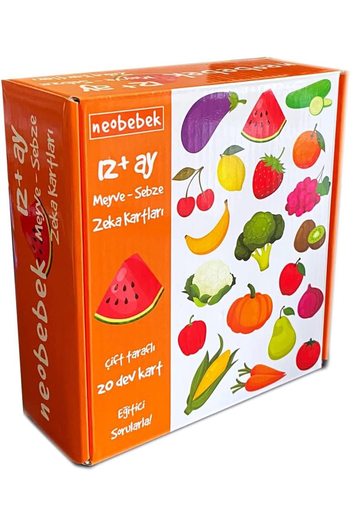Neo Bebek / Meyve - Sebze Zeka Kartları Çok Renkli