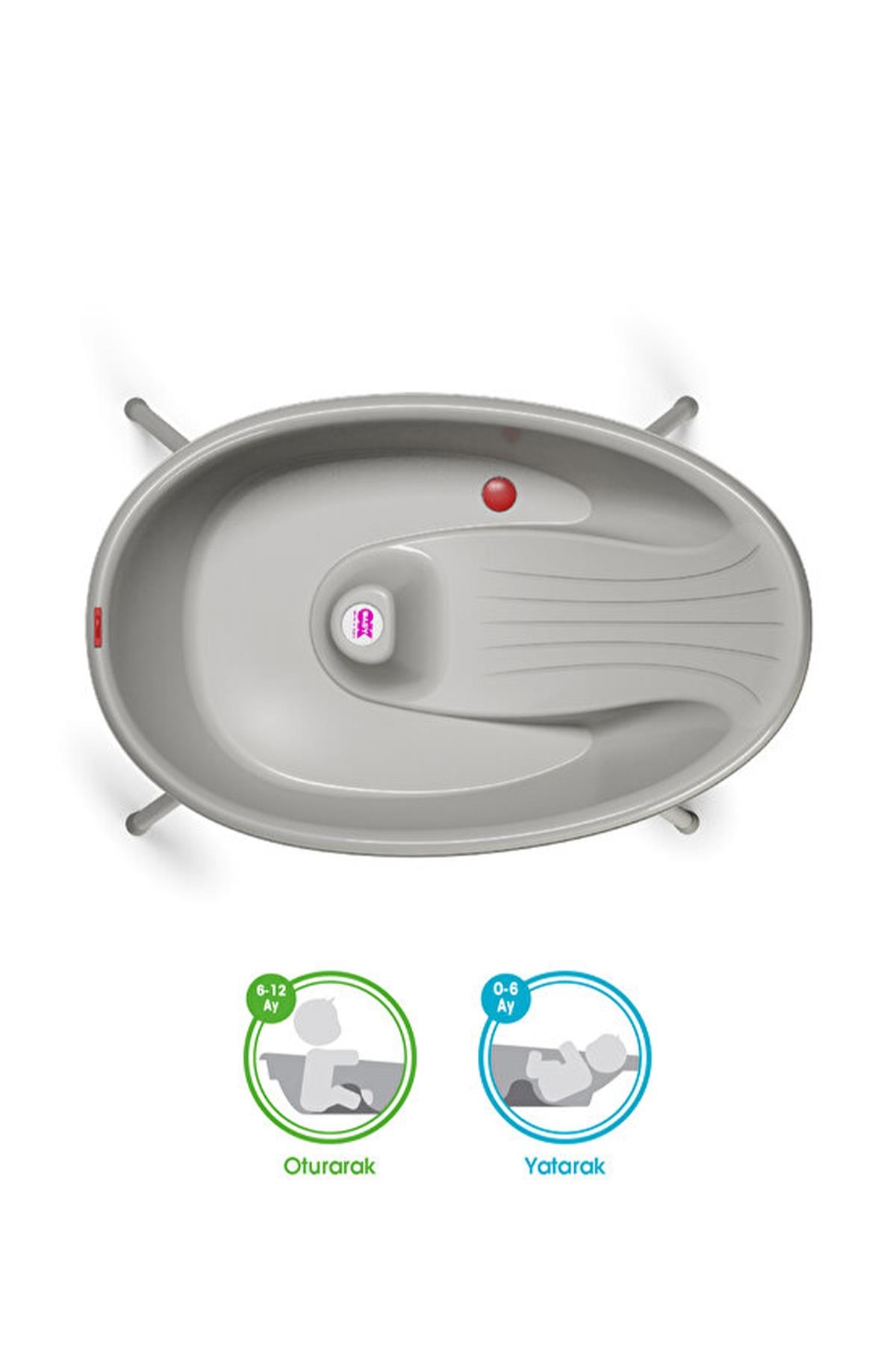 OKBABY BELLA ÇİFT YÖNLÜ BANYO KÜVETİ/GRİ Gri
