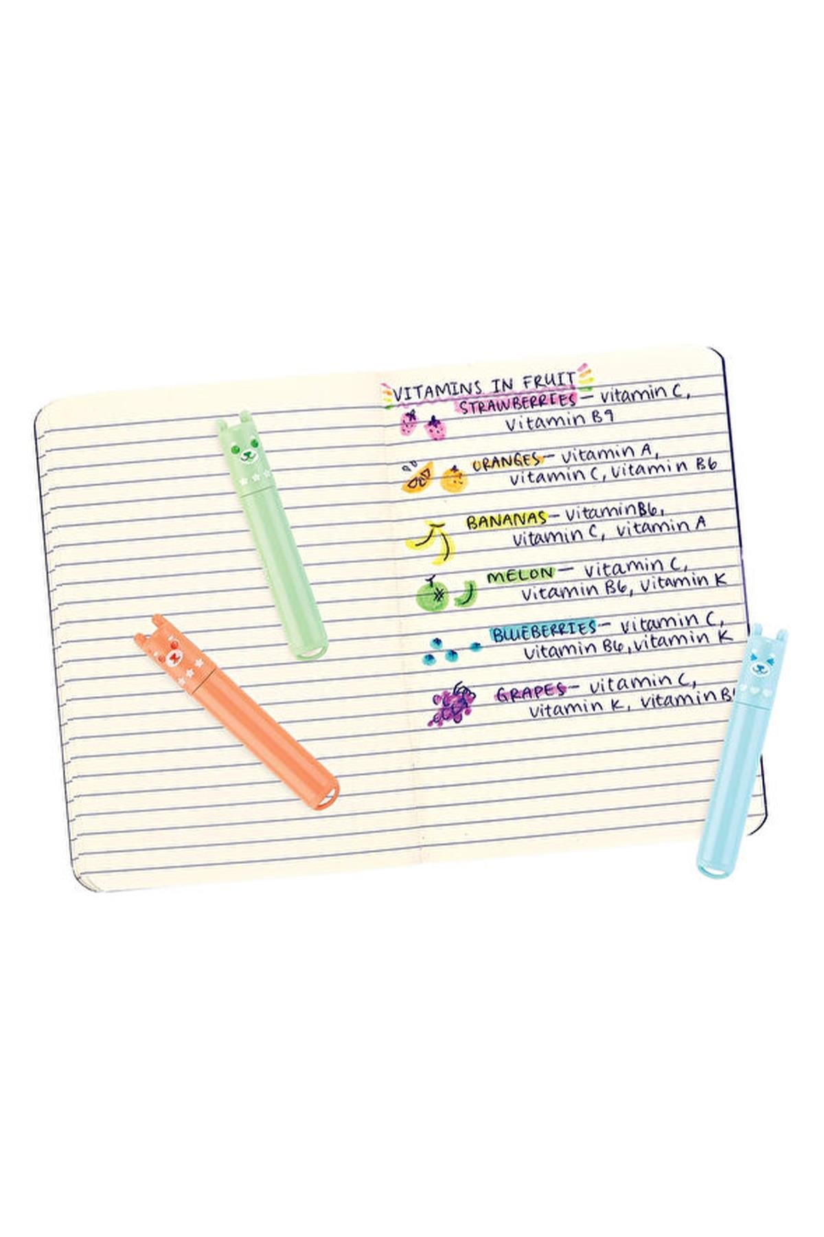 Ooly Beary Sweet Mini Kokulu 6lı Highlighter Çok Renkli