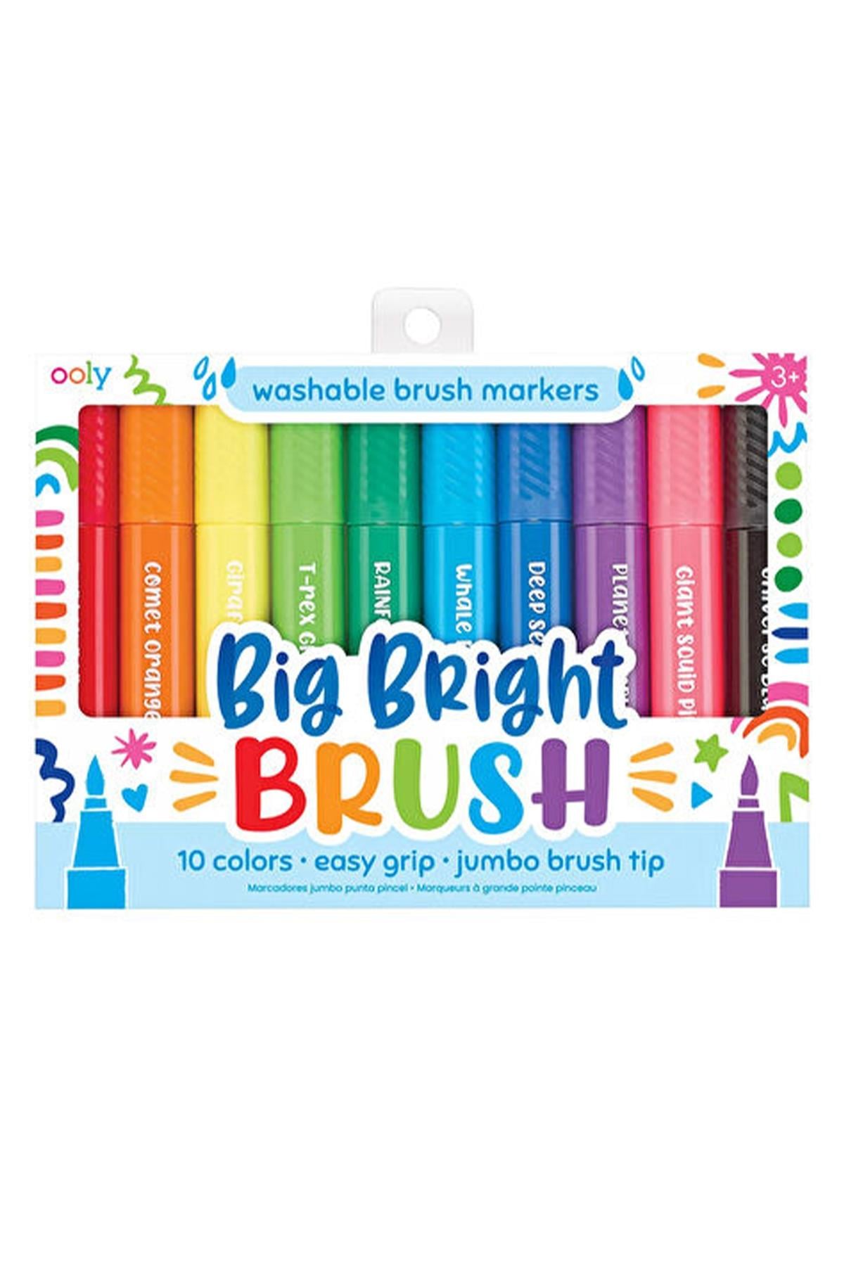 Ooly Big Bright Fırça Uçlu 10lu Keçeli Kalem Çok Renkli