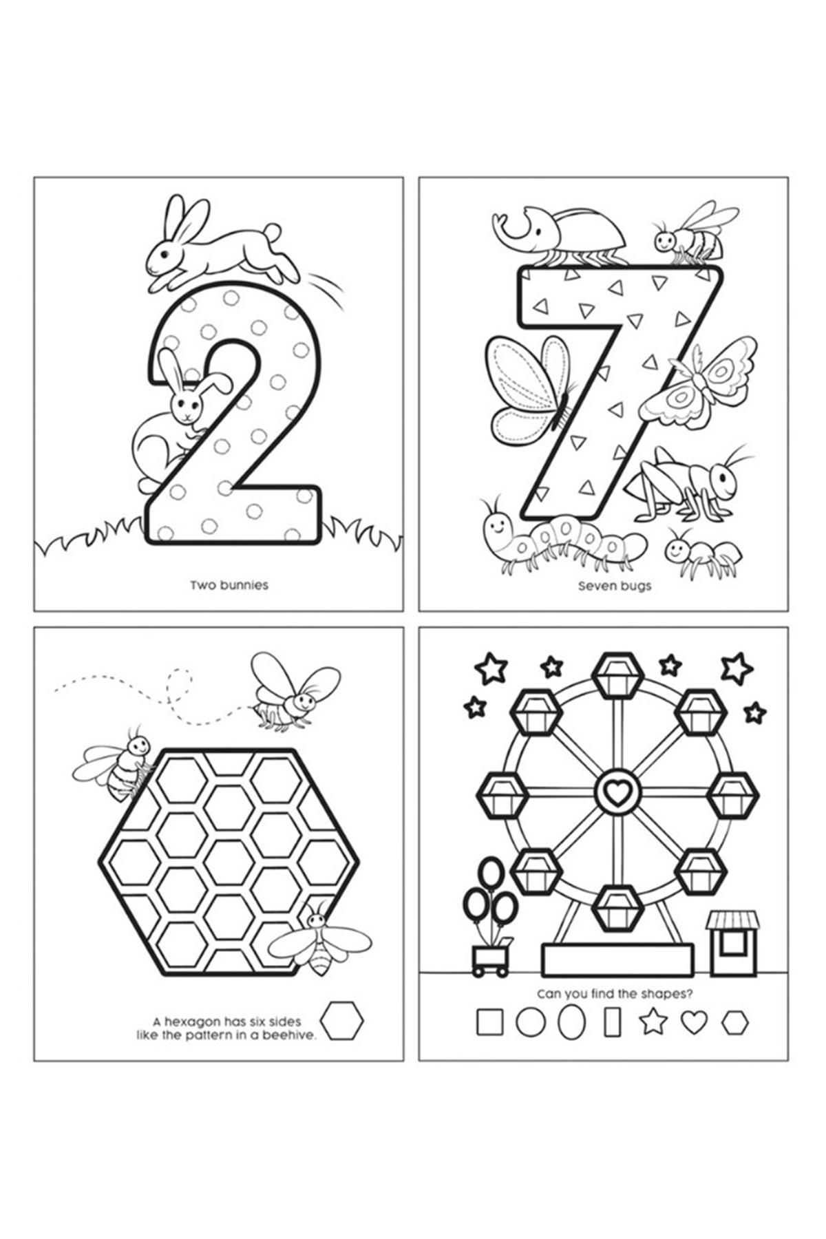 Ooly Boyama Kitabı - 123 Shapes & Numbers Çok Renkli