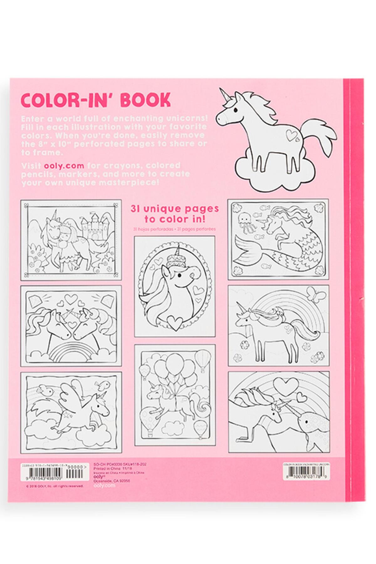 Ooly Boyama Kitabı - Enchanting Unicorns Çok Renkli