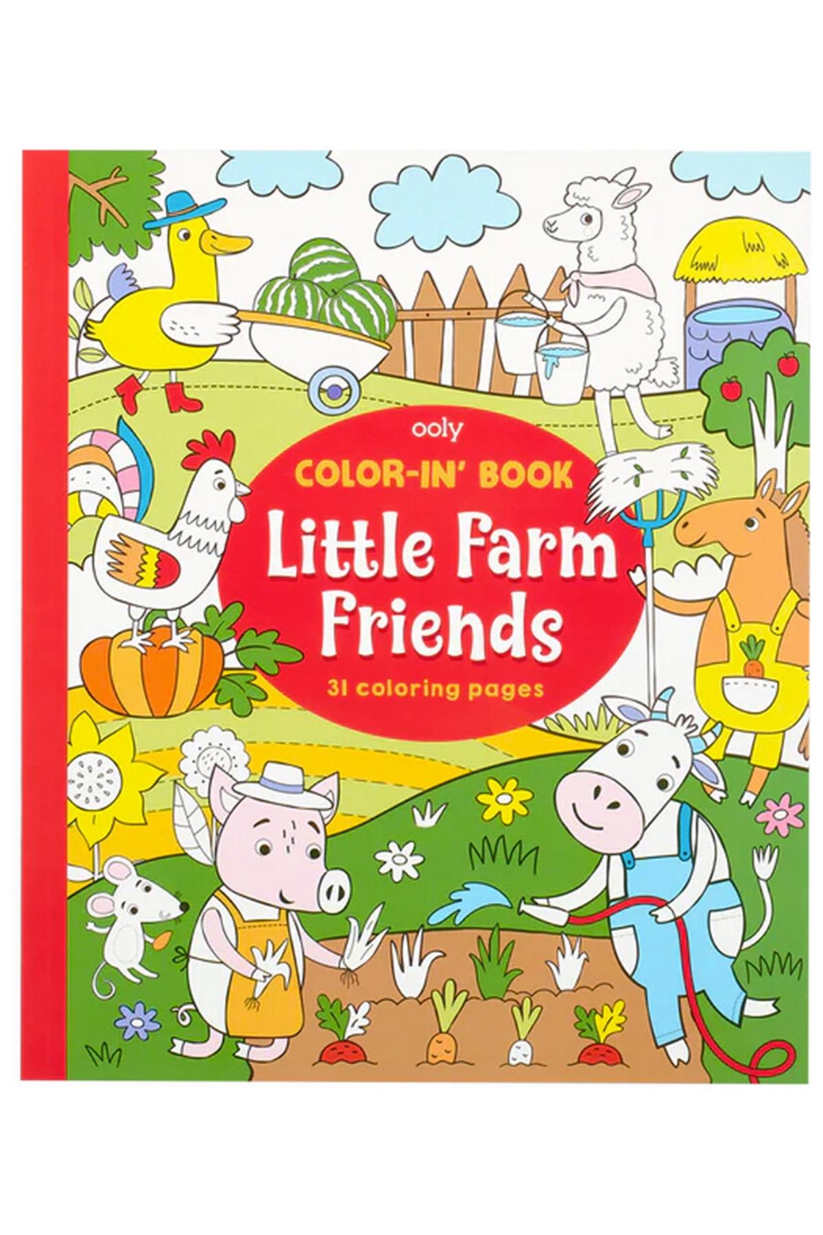 Ooly Boyama Kitabı - Little Farm Animals Çok Renkli
