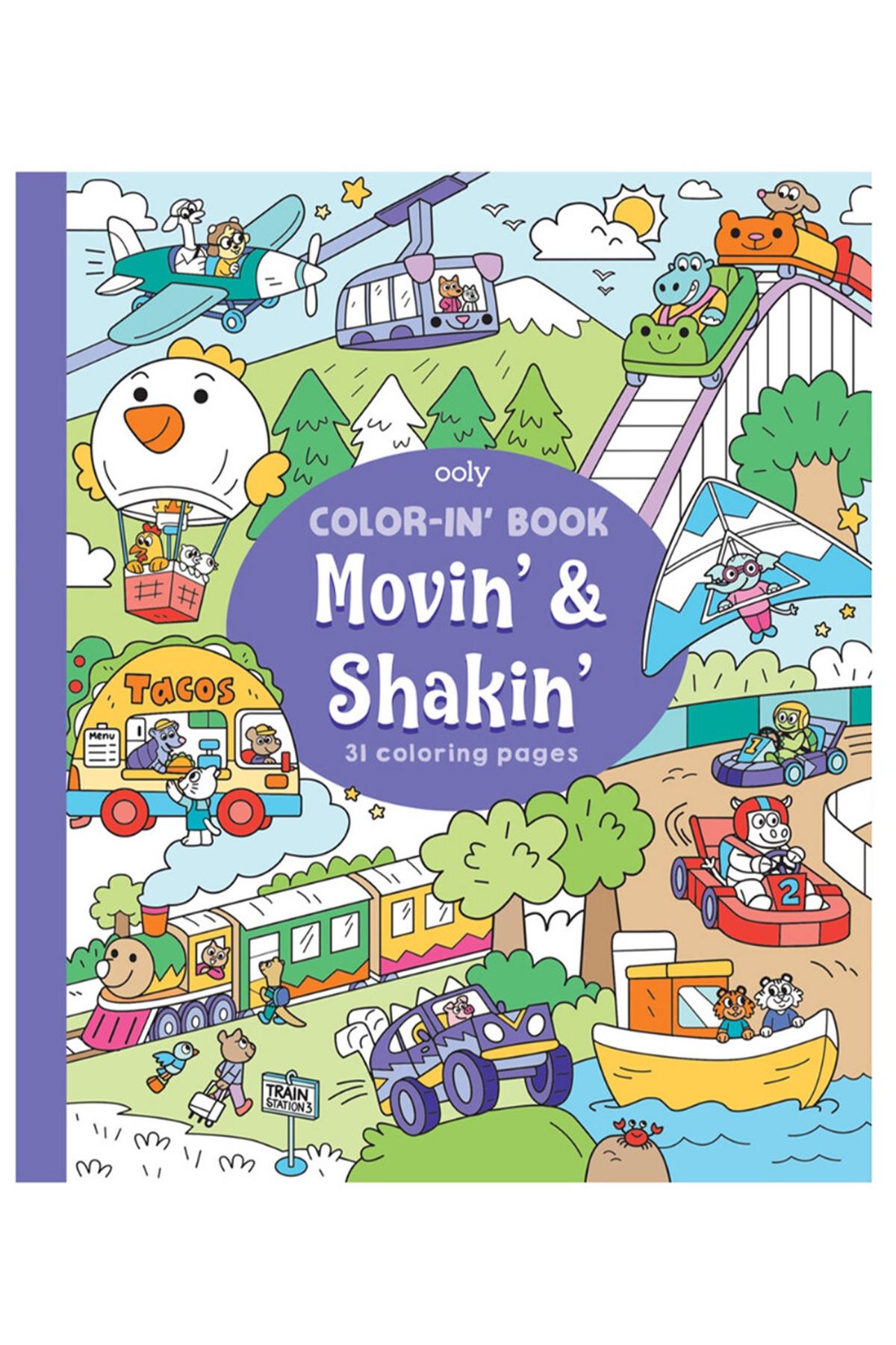 Ooly Boyama Kitabı - Movin & Shakin Çok Renkli