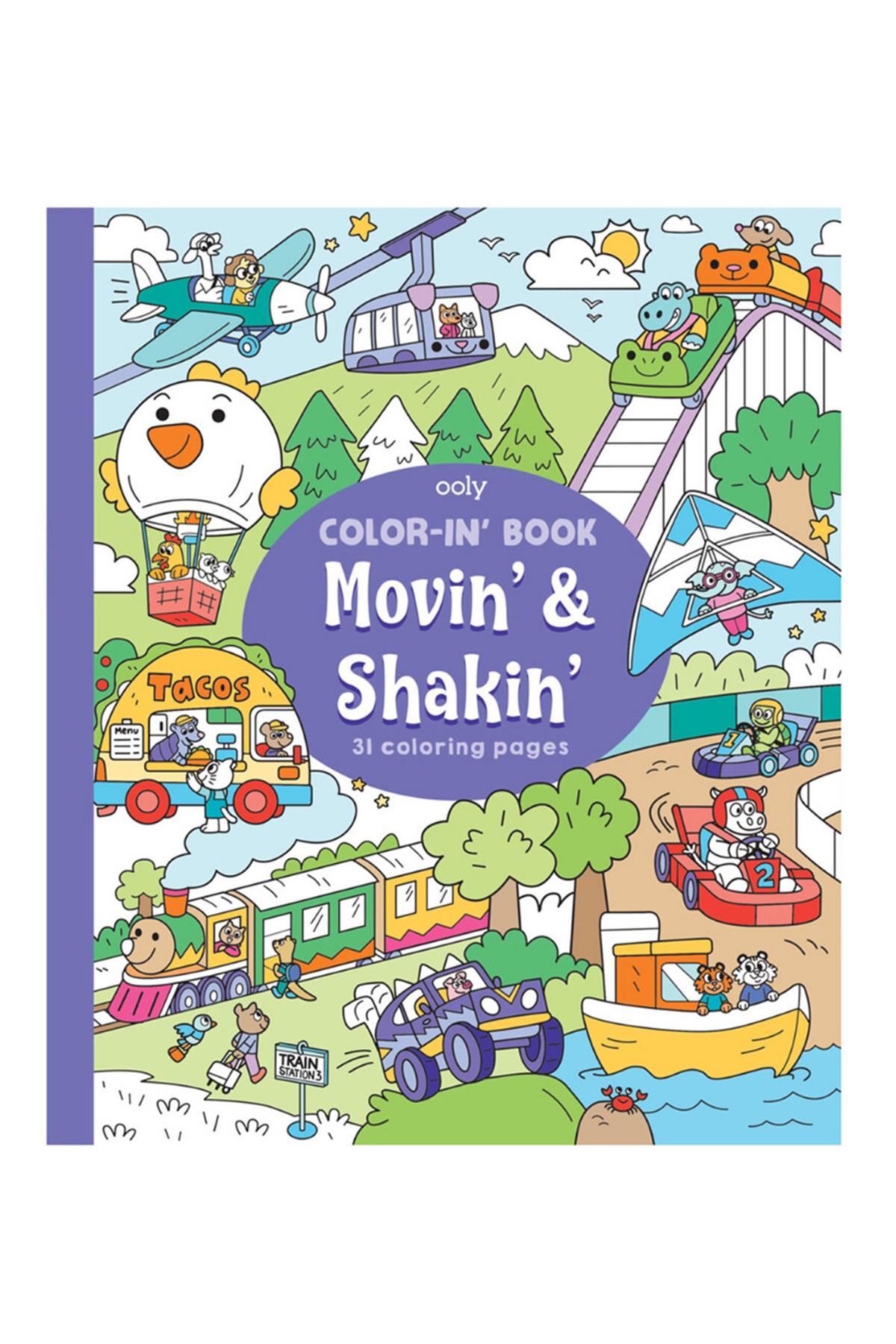 Ooly Boyama Kitabı - Movin & Shakin Çok Renkli