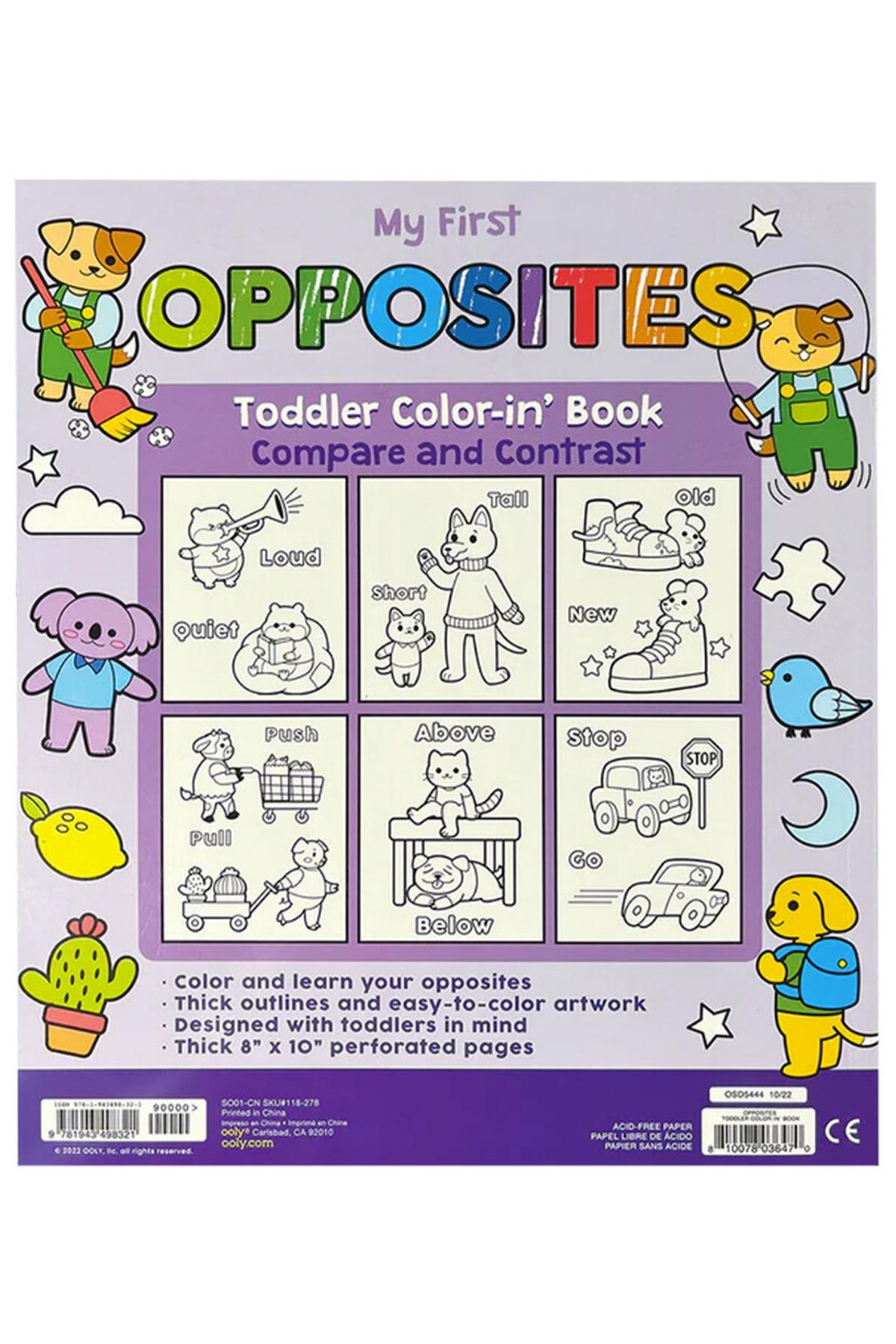 Ooly Boyama Kitabı - My First Opposites Çok Renkli