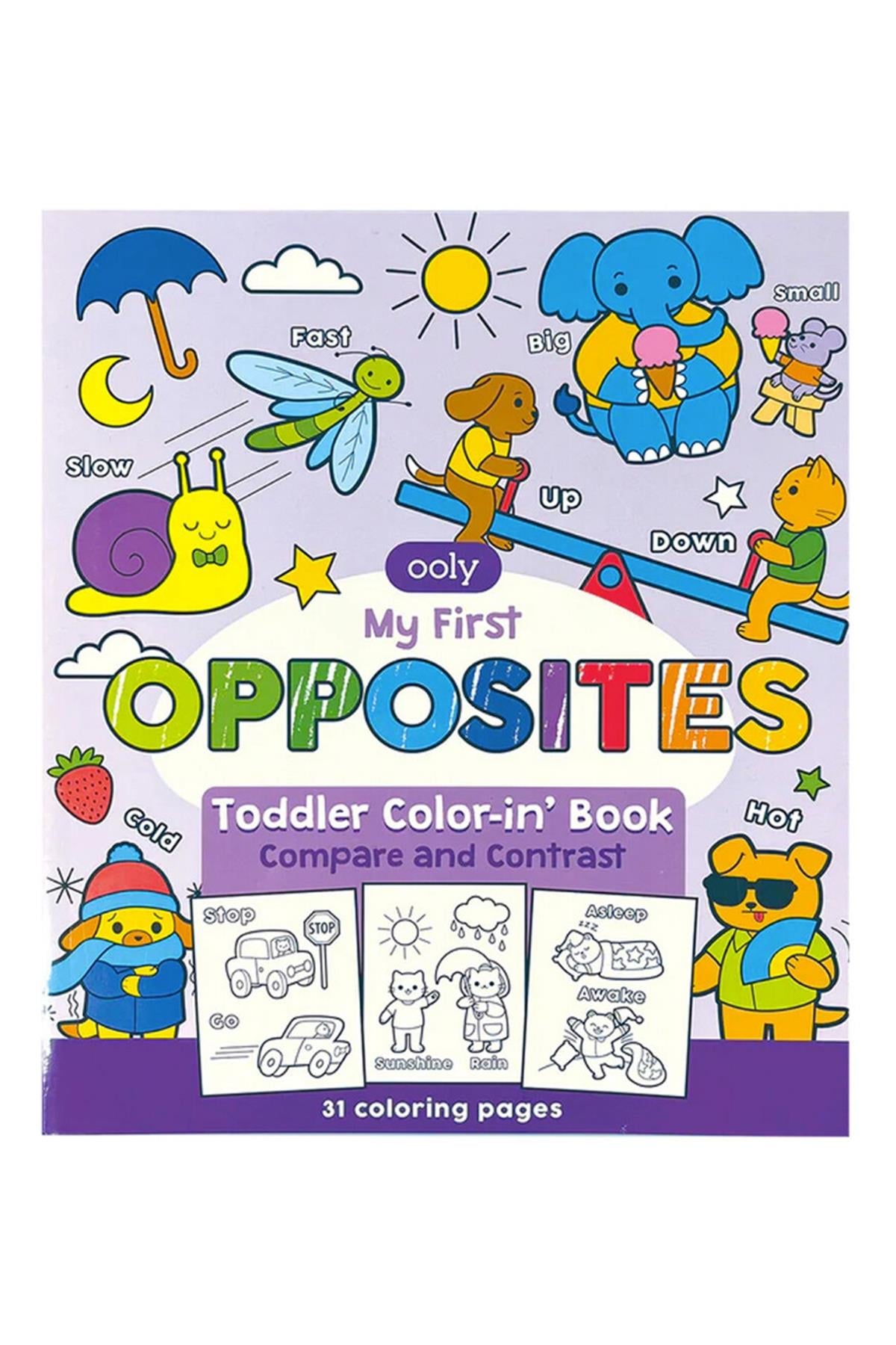 Ooly Boyama Kitabı - My First Opposites Çok Renkli