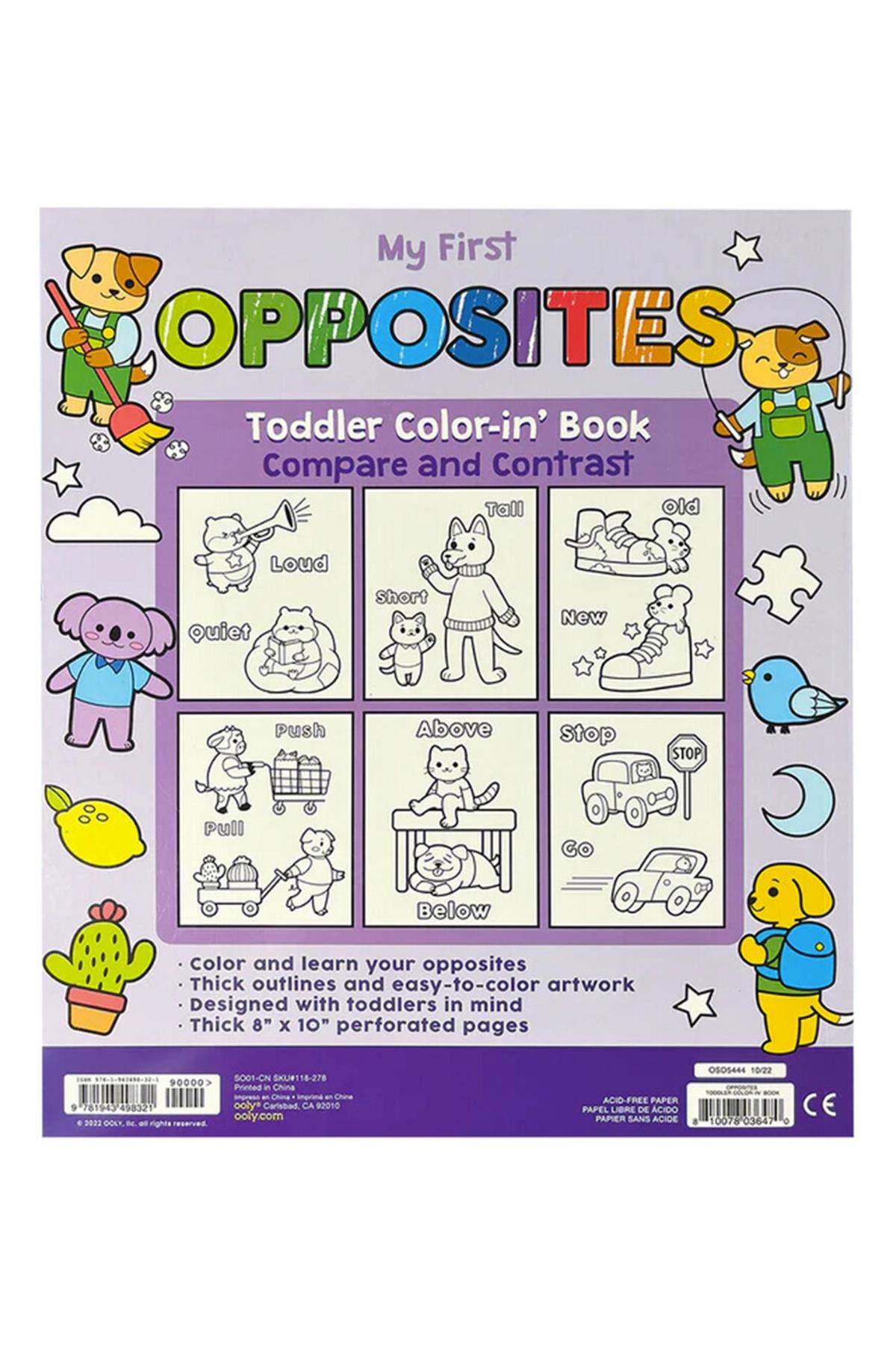 Ooly Boyama Kitabı - My First Opposites Çok Renkli