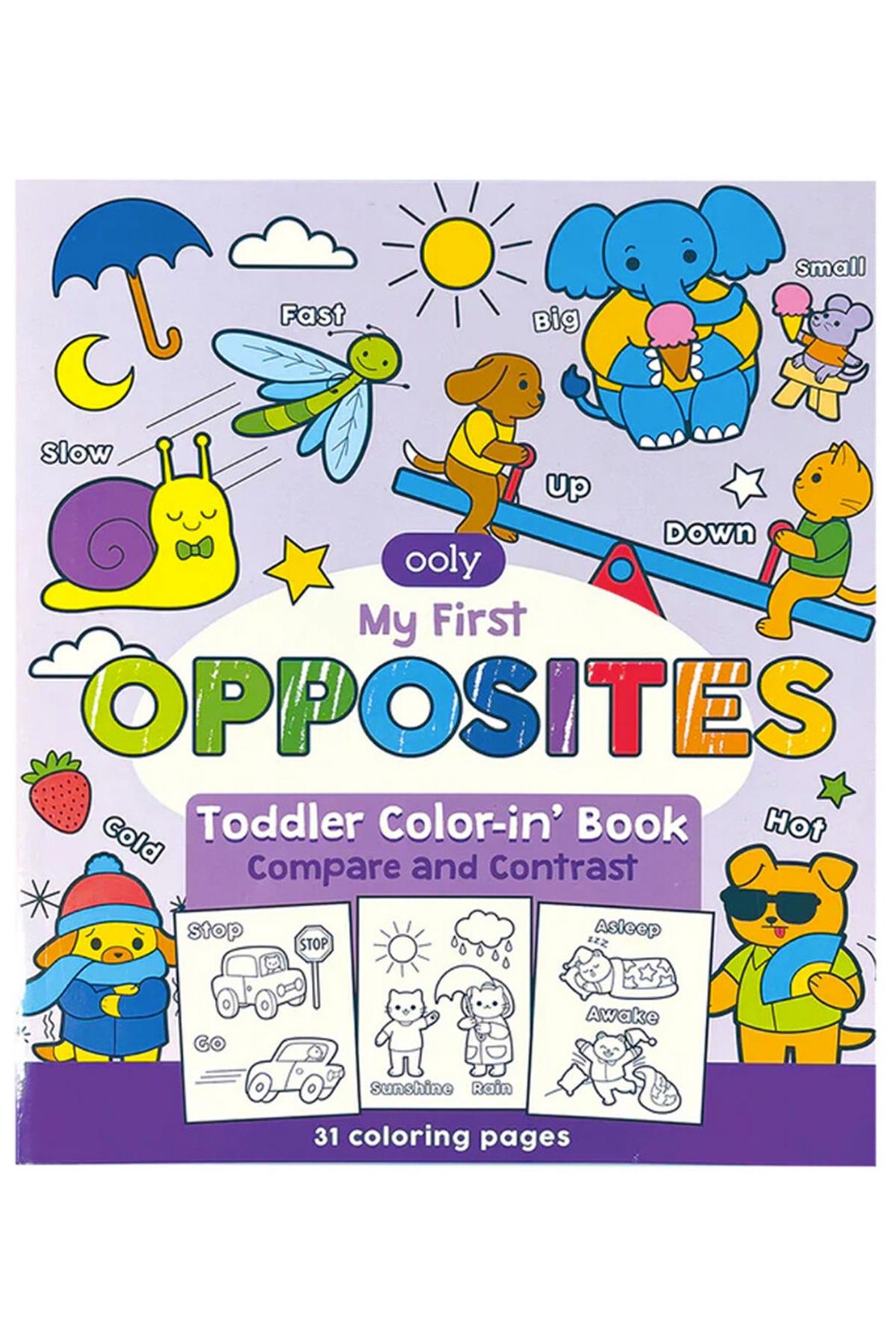 Ooly Boyama Kitabı - My First Opposites Çok Renkli