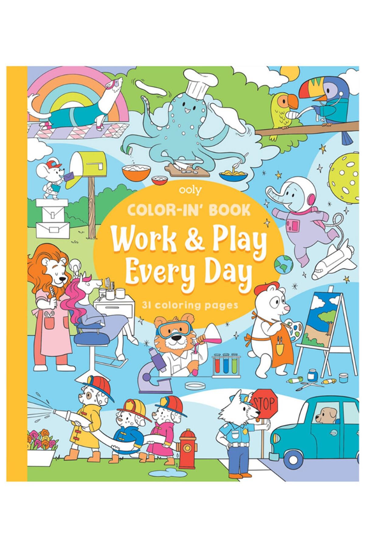 Ooly Boyama Kitabı - Work & Play Everyday Çok Renkli