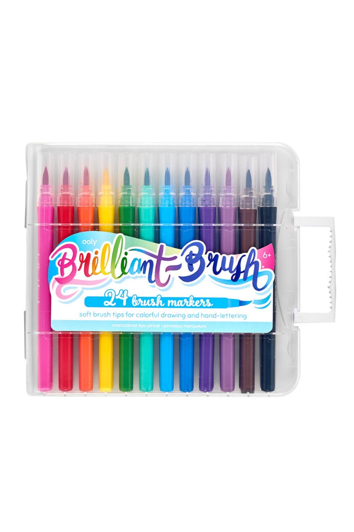 Ooly Brilliant Brush Fırça Uçlu 24lü Keçeli Kalem Çok Renkli