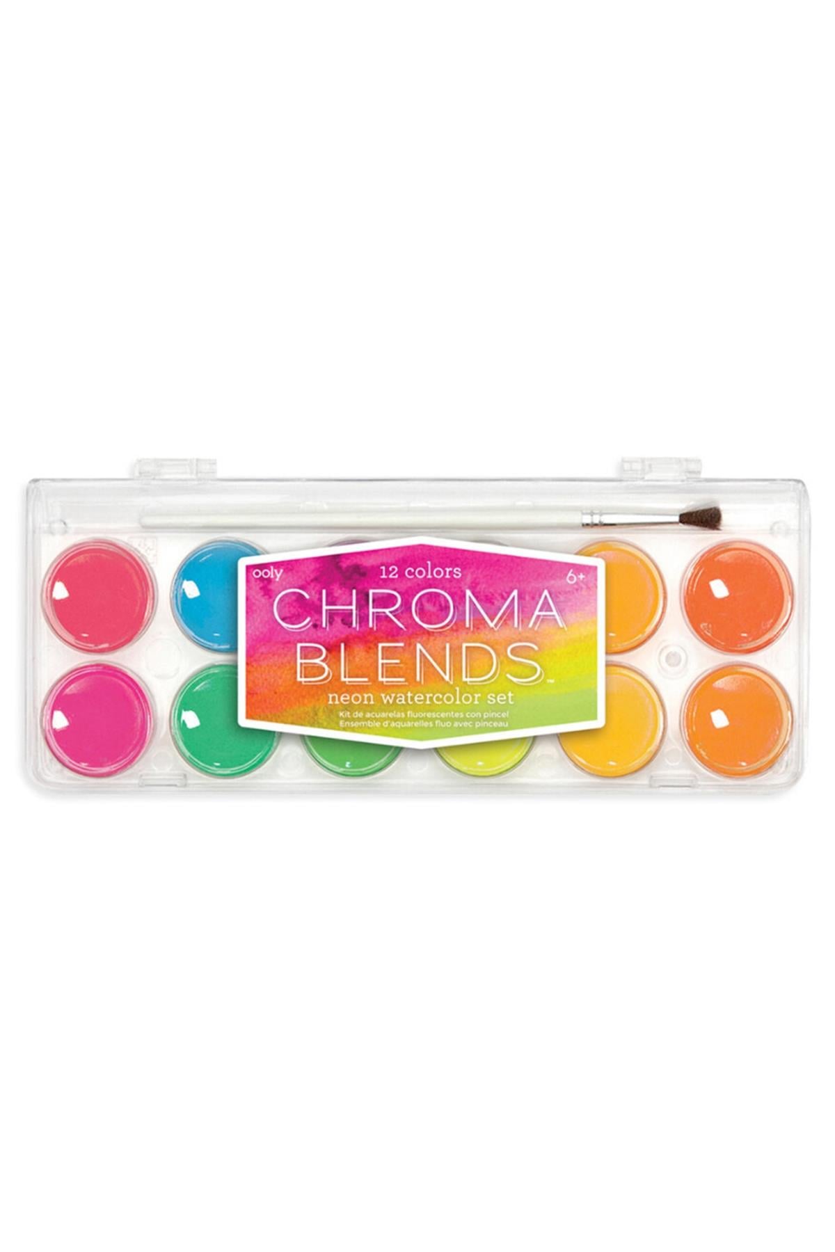 Ooly Chroma Blends 12li Sulu Boya Neon Renkler Çok Renkli