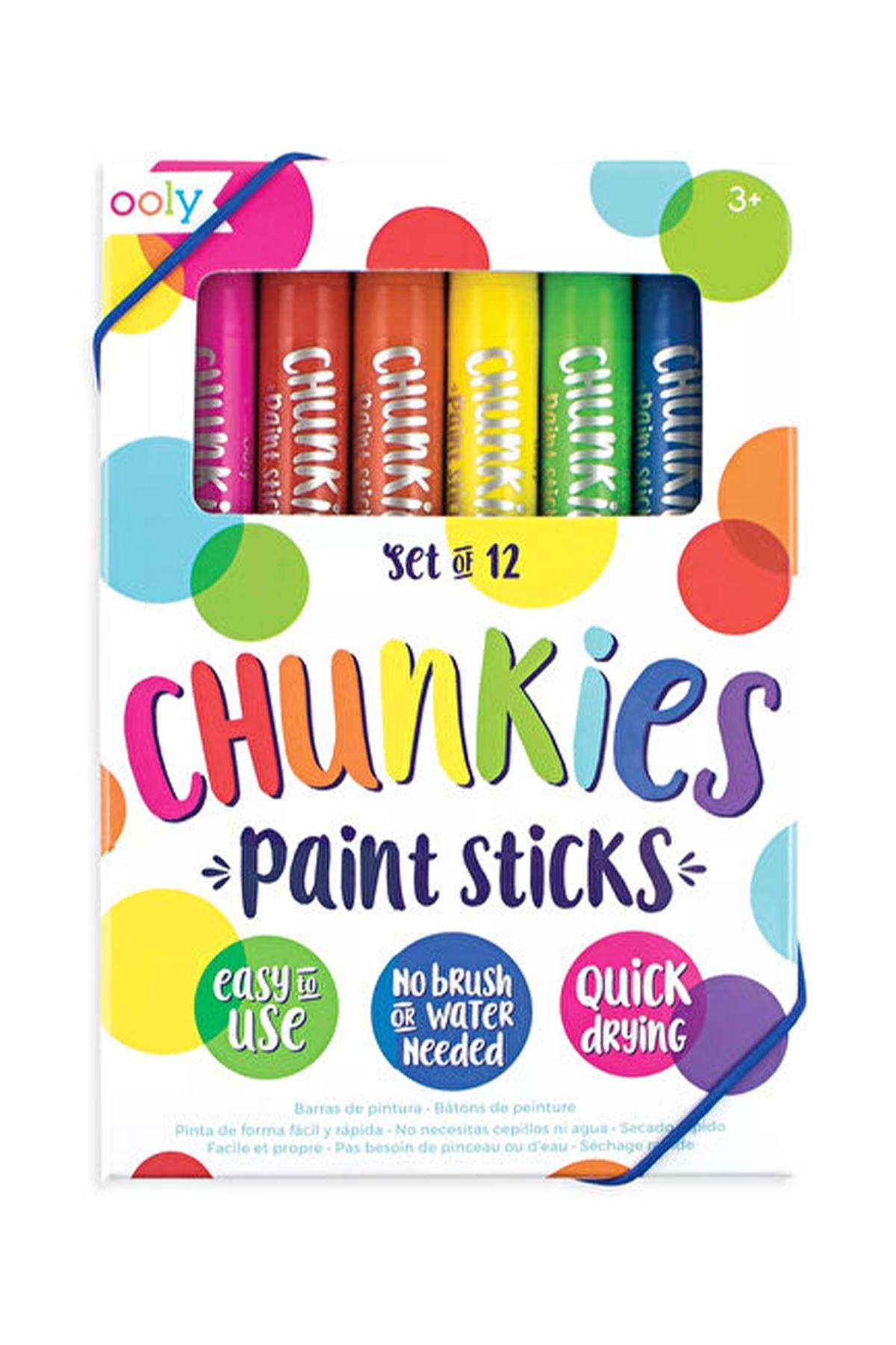 Ooly Chunkies Paint Sticks 12li Set Çok Renkli