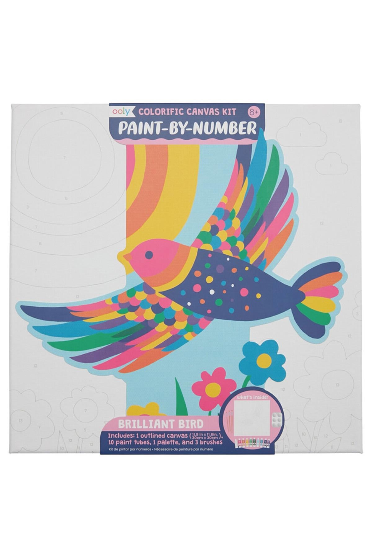 Ooly Colorific Canvas Sayılarla Boyama - Brilliant Bird Çok Renkli