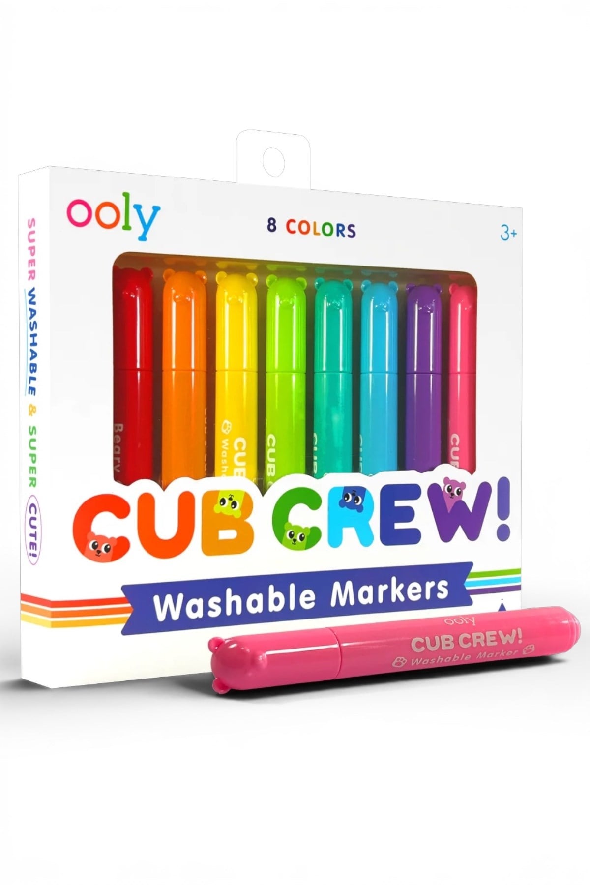 Ooly Cub Crew Yıkanabilir 8li Keçeli Kalem Çok Renkli