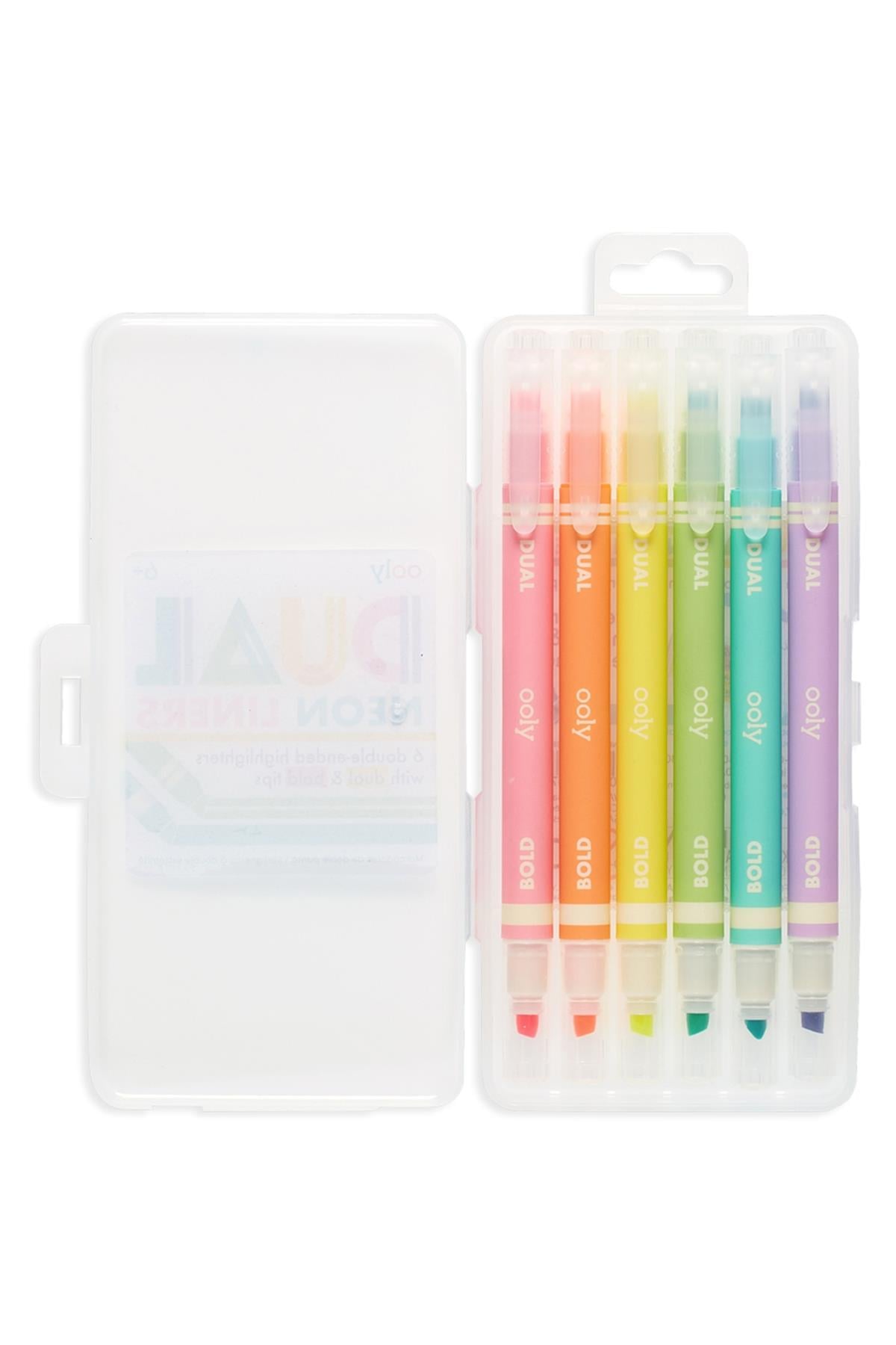 Ooly Dual Çift Uçlu Neon 6lu Highlighter Çok Renkli