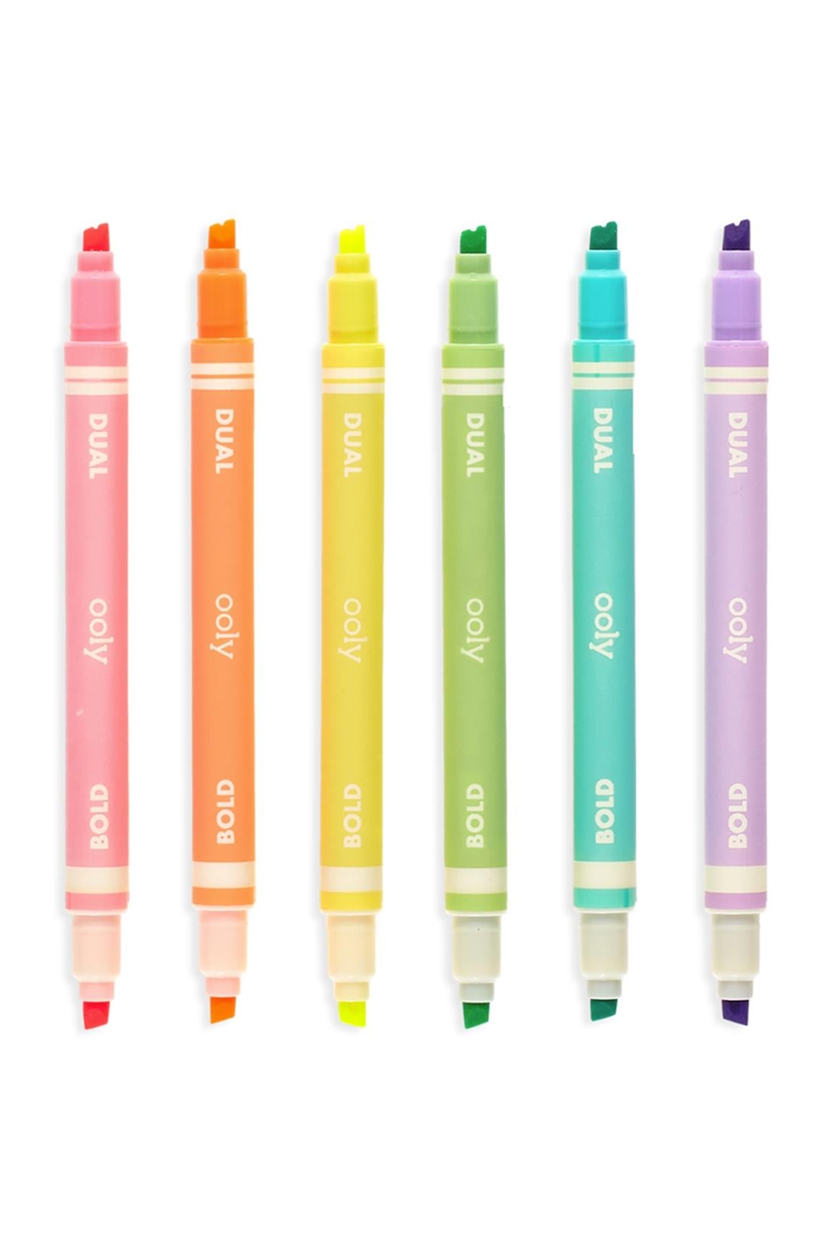 Ooly Dual Çift Uçlu Neon 6lu Highlighter Çok Renkli
