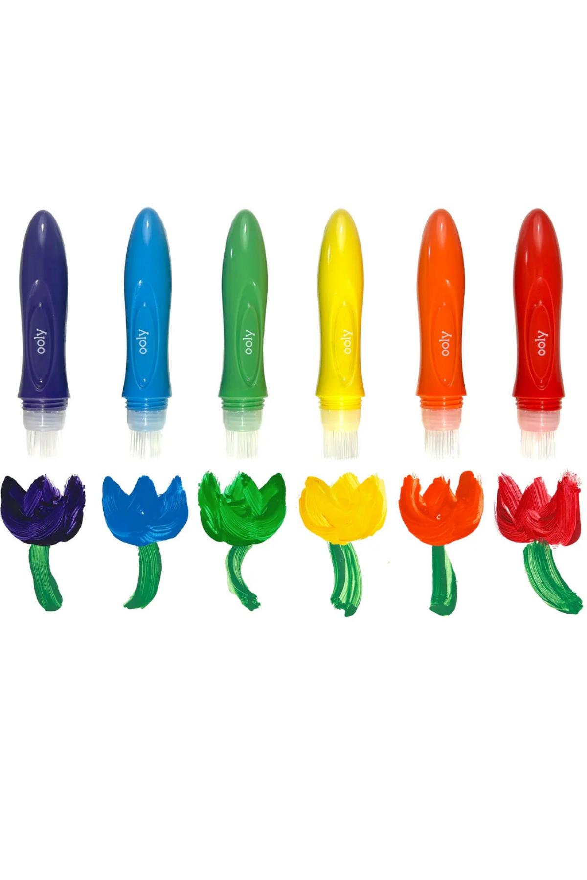 Ooly / Easy Squeezy 6lı Sıkılabilir Fırça Uçlu Boya Çok Renkli