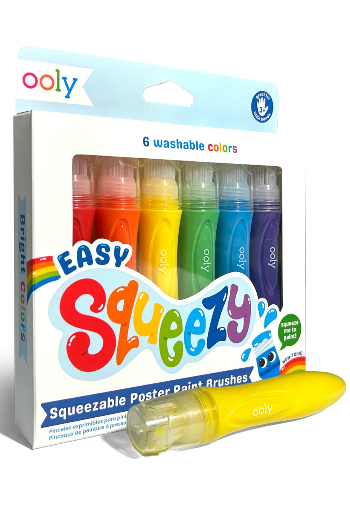 Ooly / Easy Squeezy 6lı Sıkılabilir Fırça Uçlu Boya Çok Renkli