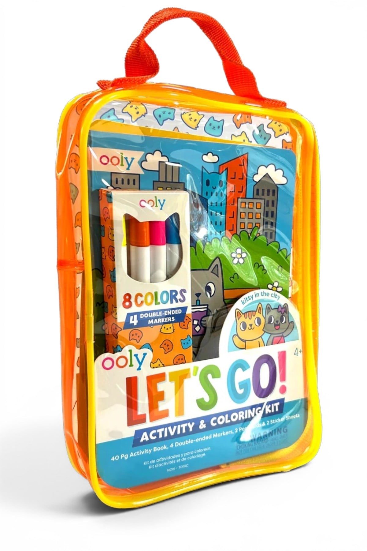 Ooly Lets Go! Taşınabilir Aktivite Boyama Seti - Kitty In The City Çok Renkli