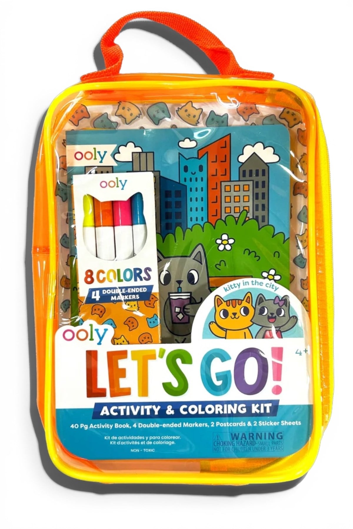 Ooly Lets Go! Taşınabilir Aktivite Boyama Seti - Kitty In The City Çok Renkli