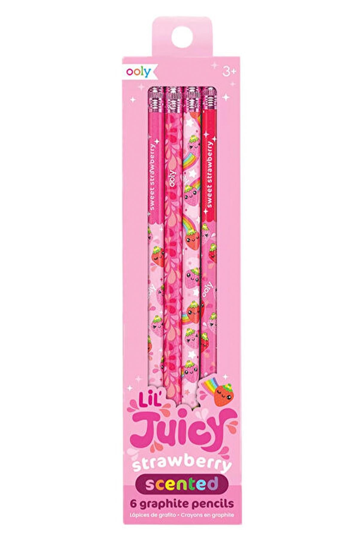 Ooly Lil Juicy Çilek Kokulu 6lı Kurşun Kalem Seti Çok Renkli