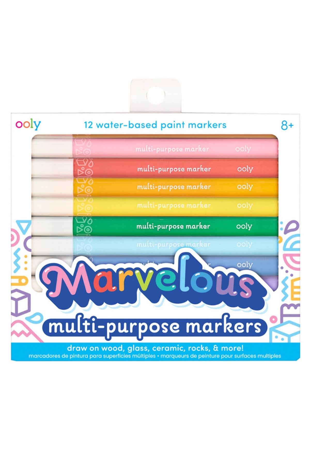 Ooly Marvelous Çok Amaçlı 12li Keçeli Kalem Seti Çok Renkli