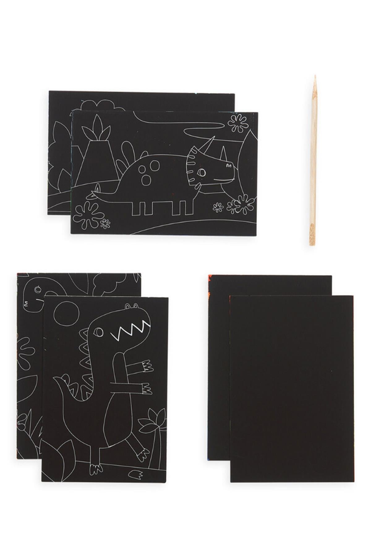 Ooly Mini Scratch & Scribble - Dino Days Çok Renkli