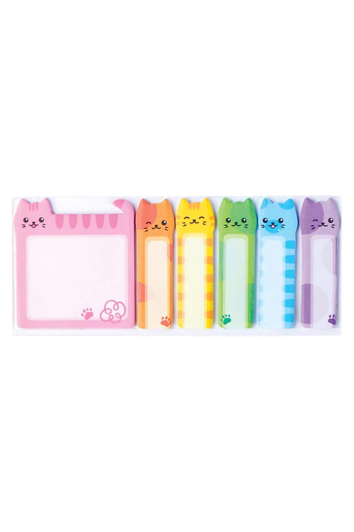 Ooly Note Pals Yapışkanlı Etiket Seti - Cat Parade Çok Renkli