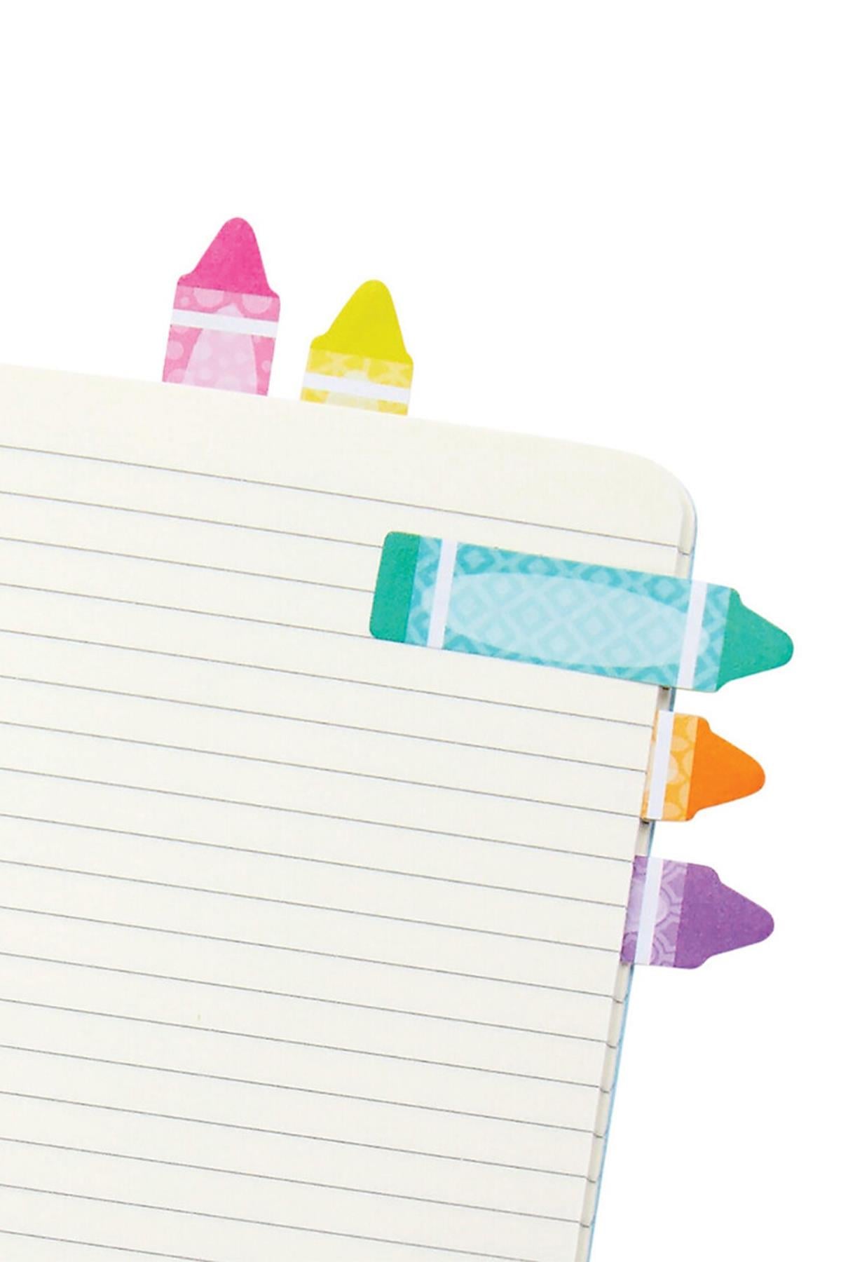 Ooly Note Pals Yapışkanlı Etiket Seti - Rainbow Crayons Çok Renkli