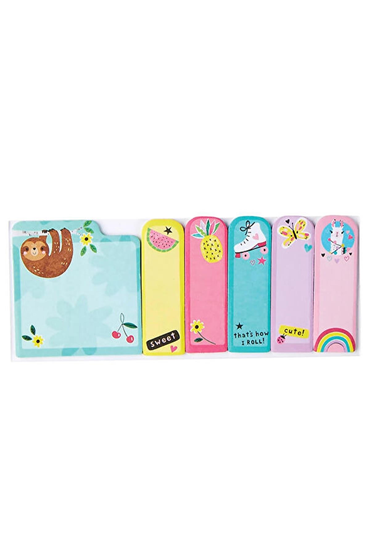 Ooly Note Pals Yapışkanlı Etiket Seti - Funtastic Friends Çok Renkli