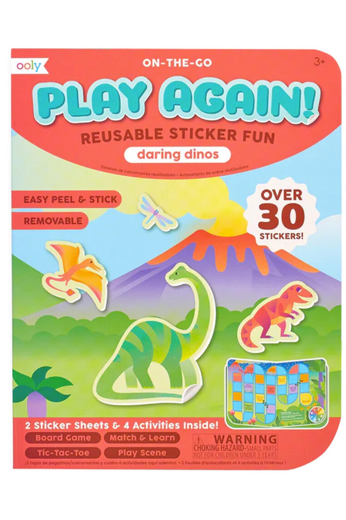 Ooly Play Again Mini On The Go Taşınabilir Aktivite Kiti - Daring Dinos Çok Renkli