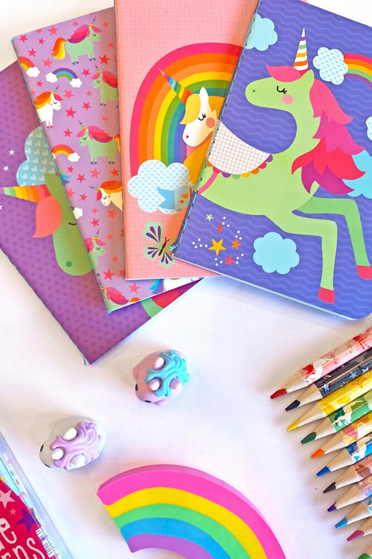 Ooly Pocket Pal Mini 8li Defter Seti - Unique Unicorns Çok Renkli