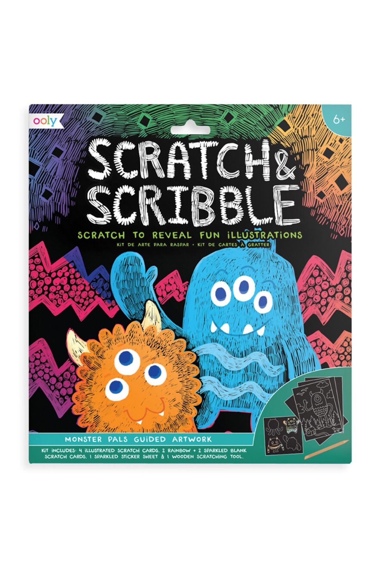 Ooly Scratch & Scribble - Monster Pals Çok Renkli