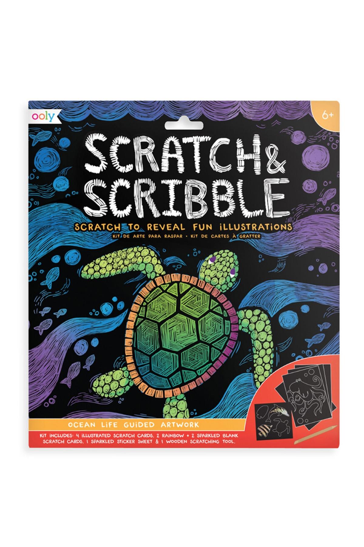 Ooly Scratch & Scribble - Ocean Life Çok Renkli