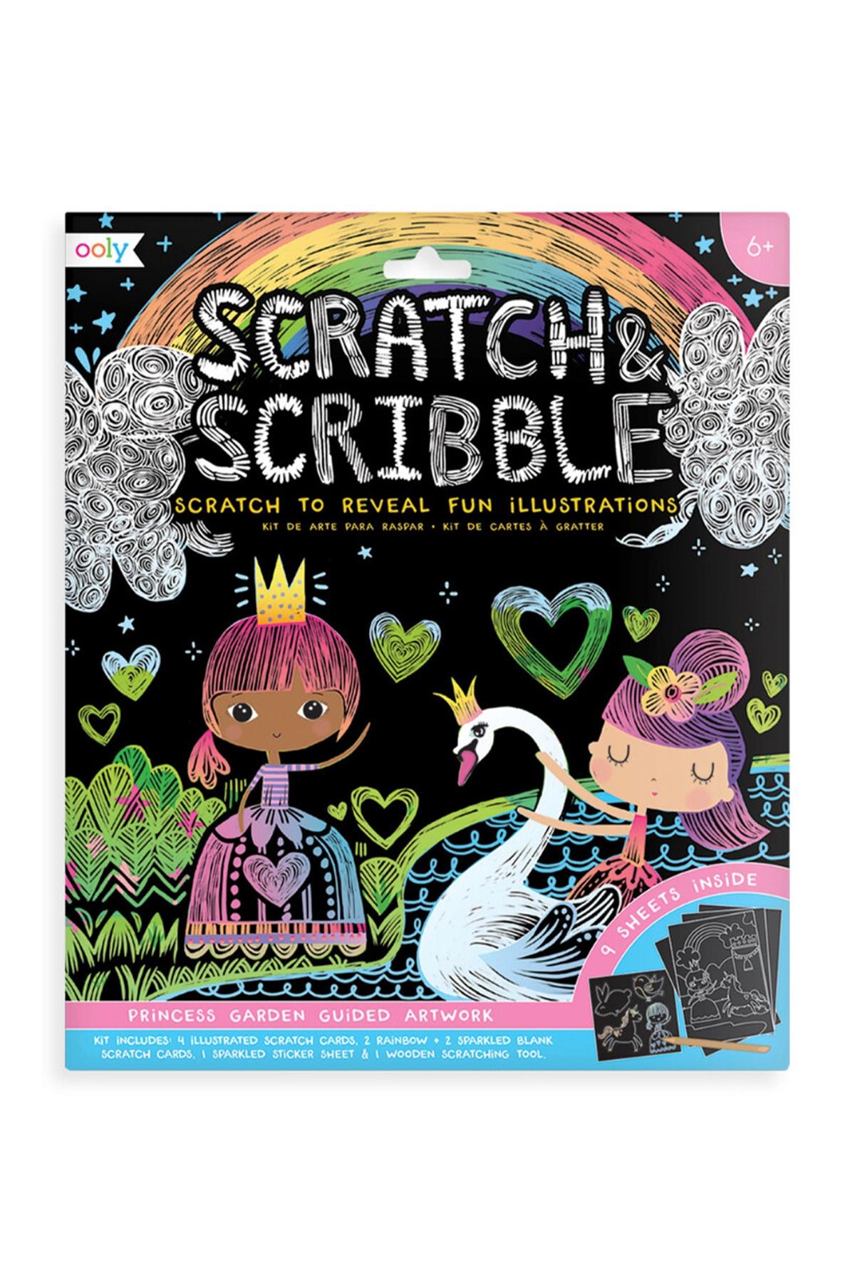 Ooly Scratch & Scribble - Princess Garden Çok Renkli